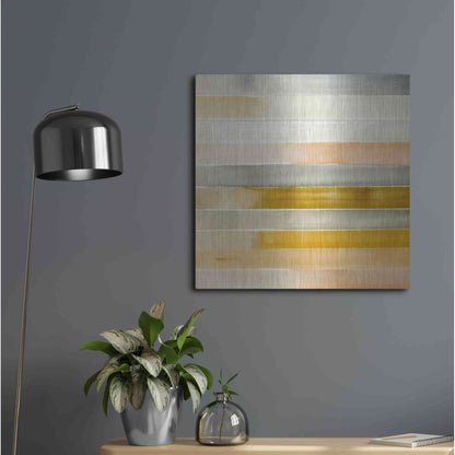 Luxe Metal Art 'Dreaming Borders I' by Annie Warren, Metal Wall Art,24x24