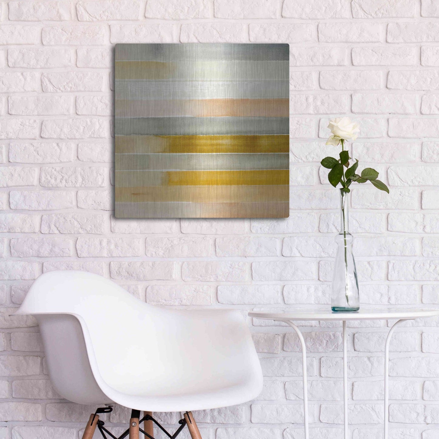 Luxe Metal Art 'Dreaming Borders I' by Annie Warren, Metal Wall Art,24x24