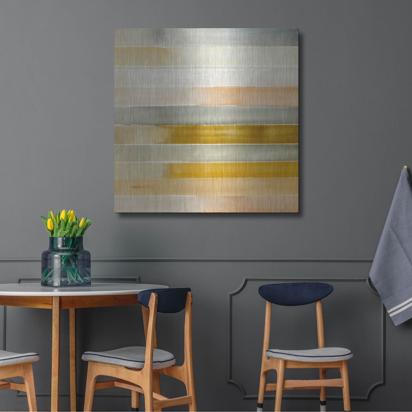 Luxe Metal Art 'Dreaming Borders I' by Annie Warren, Metal Wall Art,36x36