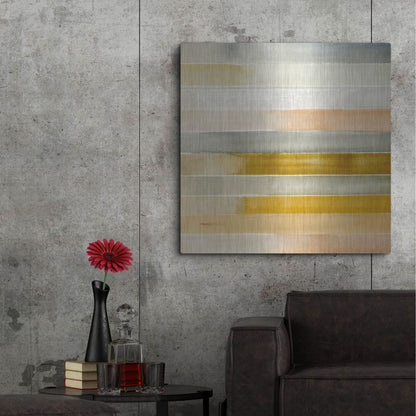 Luxe Metal Art 'Dreaming Borders I' by Annie Warren, Metal Wall Art,36x36