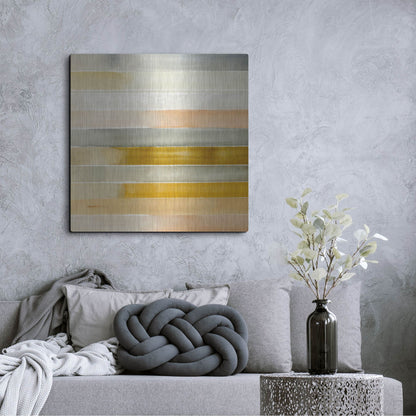 Luxe Metal Art 'Dreaming Borders I' by Annie Warren, Metal Wall Art,36x36