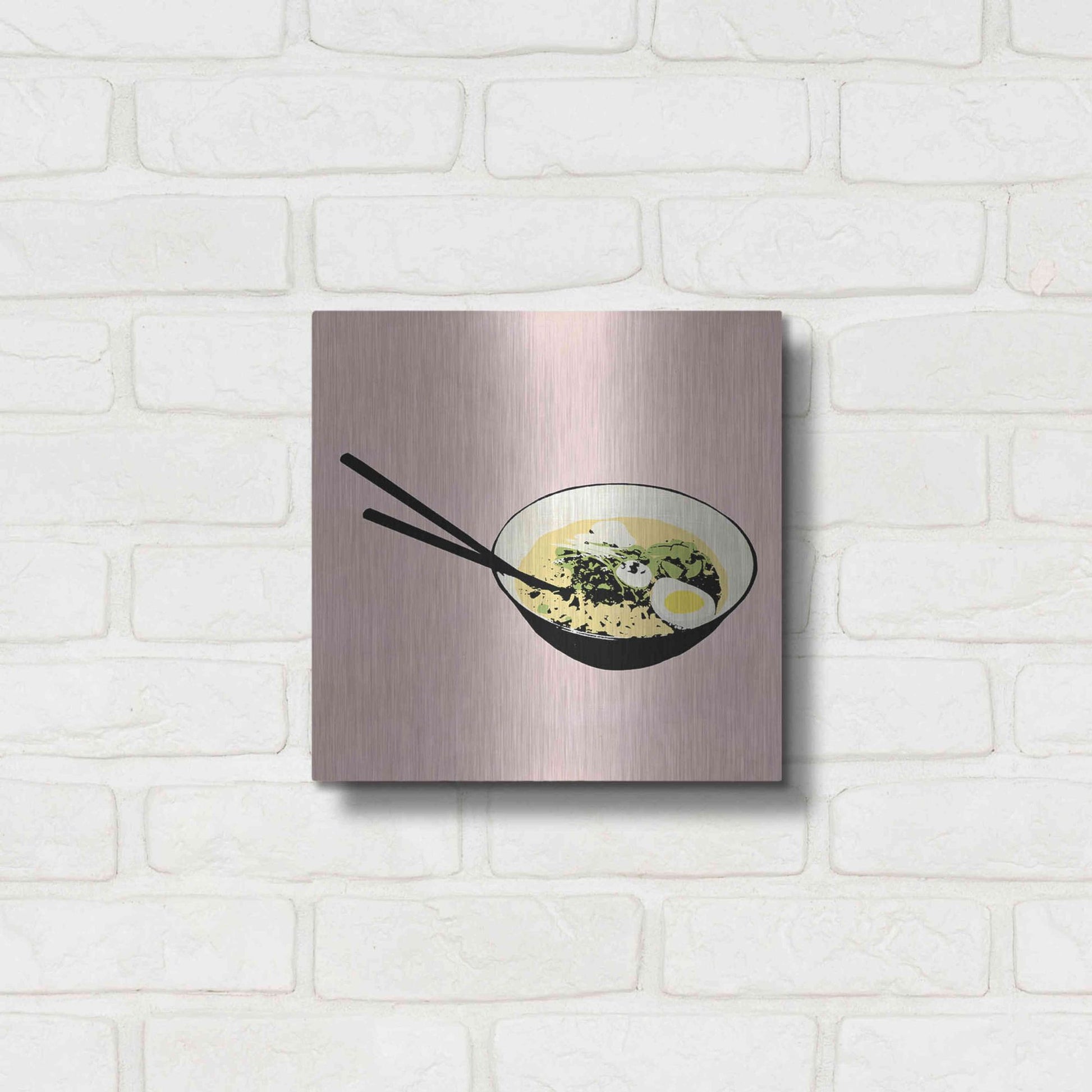 Luxe Metal Art 'Ramen Bar I' by Annie Warren, Metal Wall Art,12x12