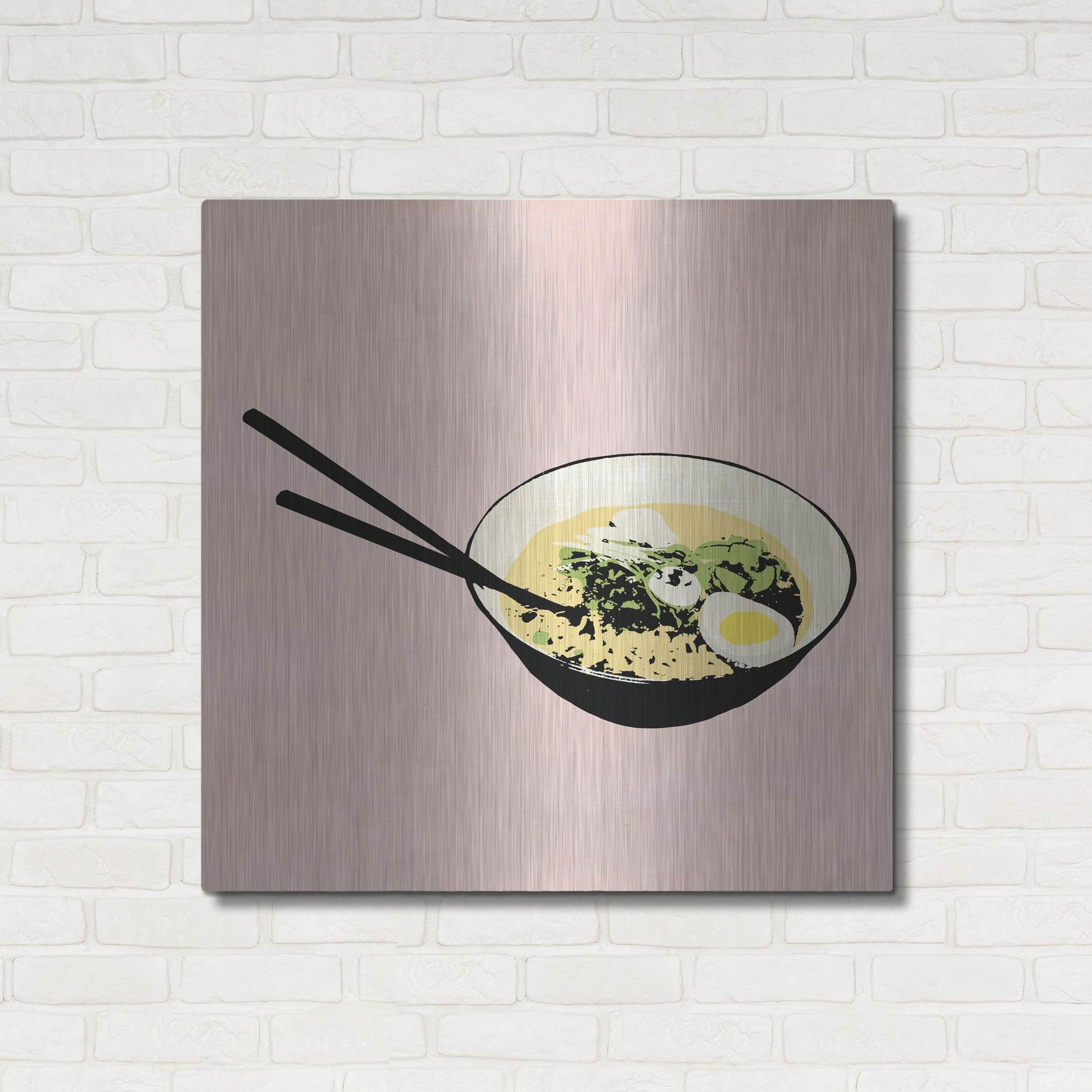 Luxe Metal Art 'Ramen Bar I' by Annie Warren, Metal Wall Art,36x36