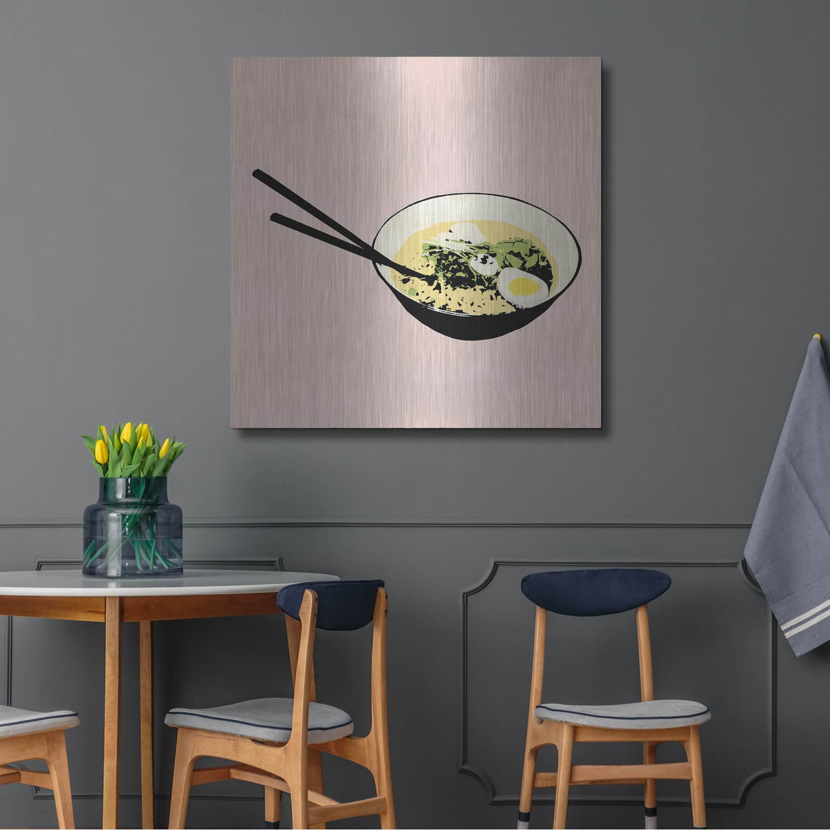 'Ramen Bar I' by Annie Warren – Metal Wall Art, 36x36 room view