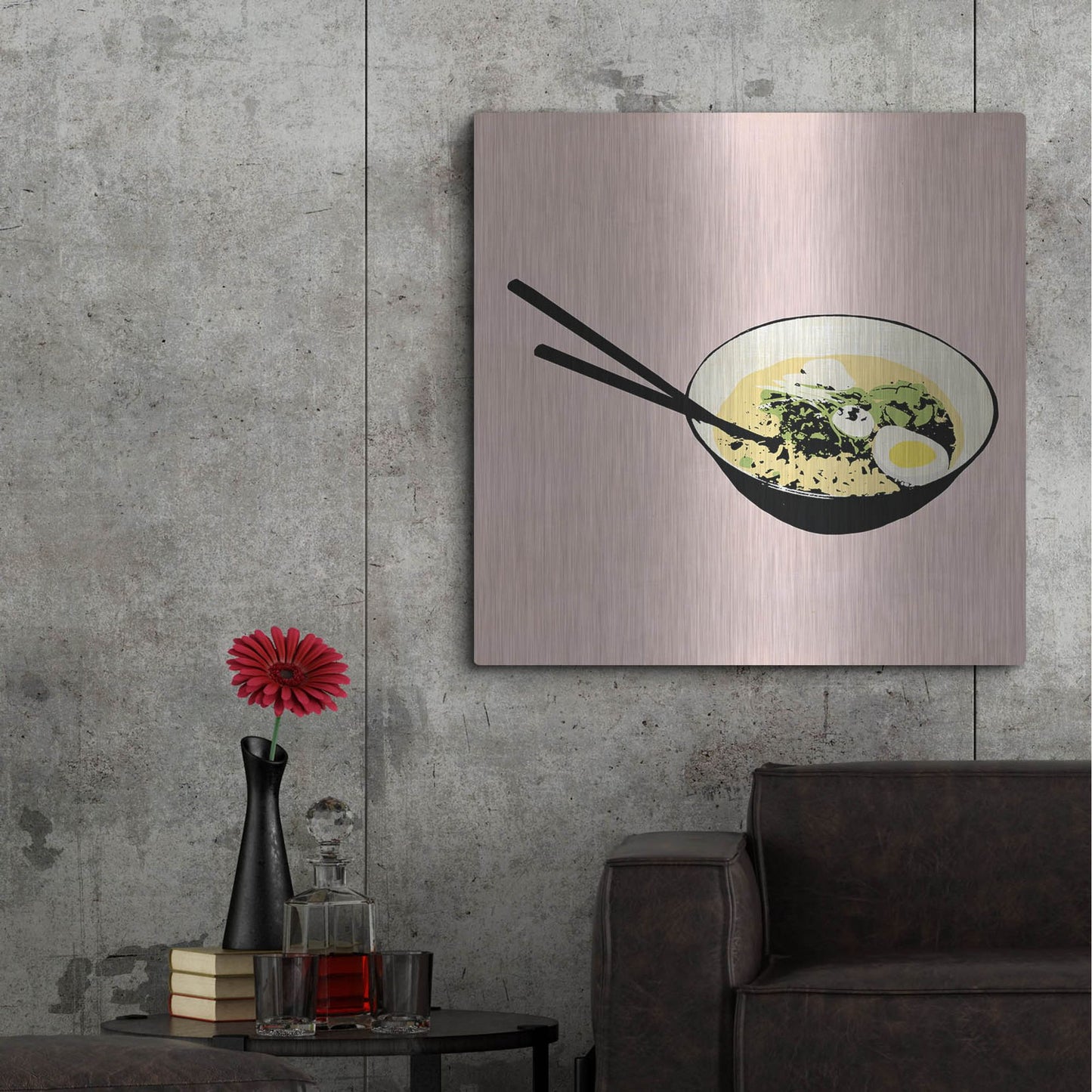 Luxe Metal Art 'Ramen Bar I' by Annie Warren, Metal Wall Art,36x36