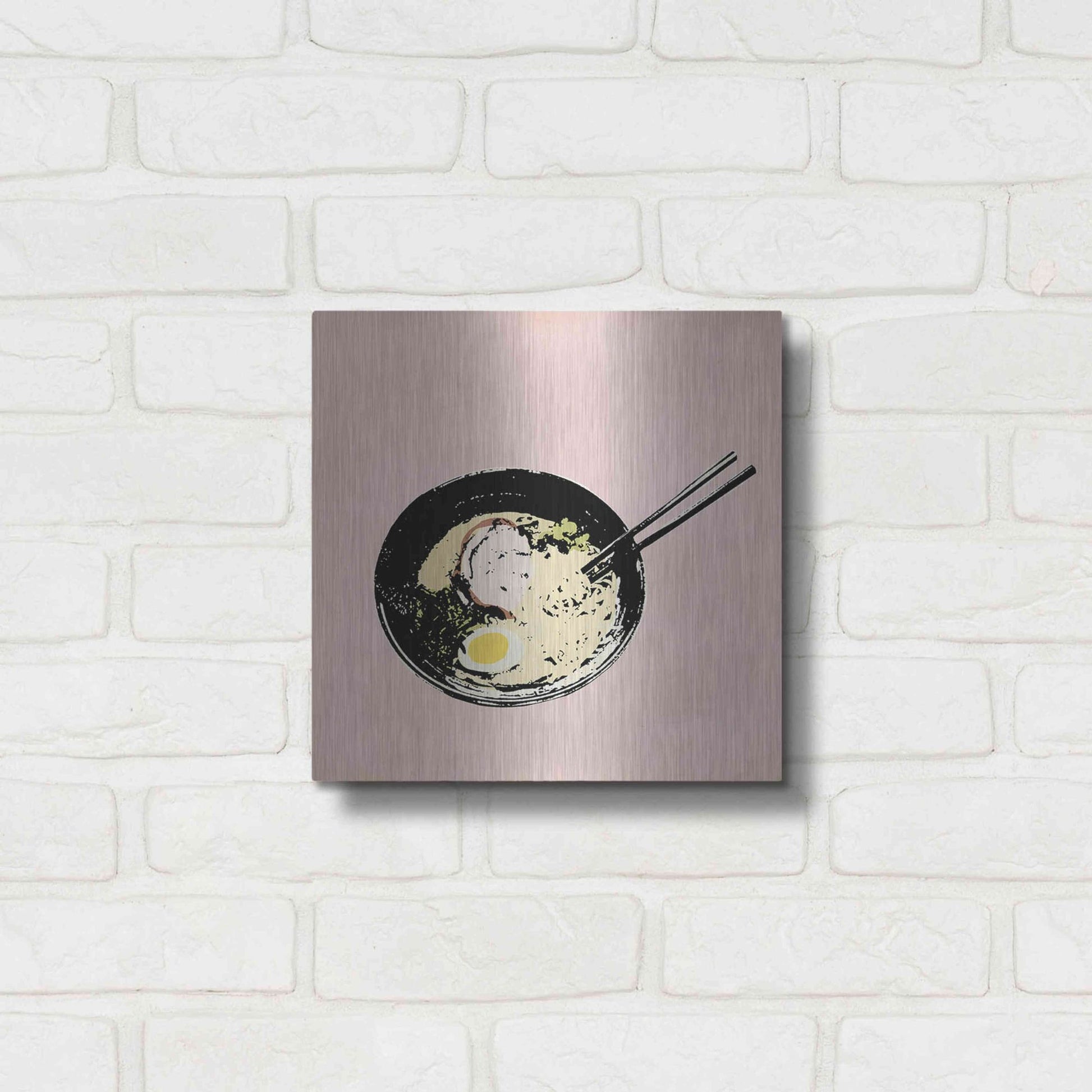 Luxe Metal Art 'Ramen Bar II' by Annie Warren, Metal Wall Art,12x12