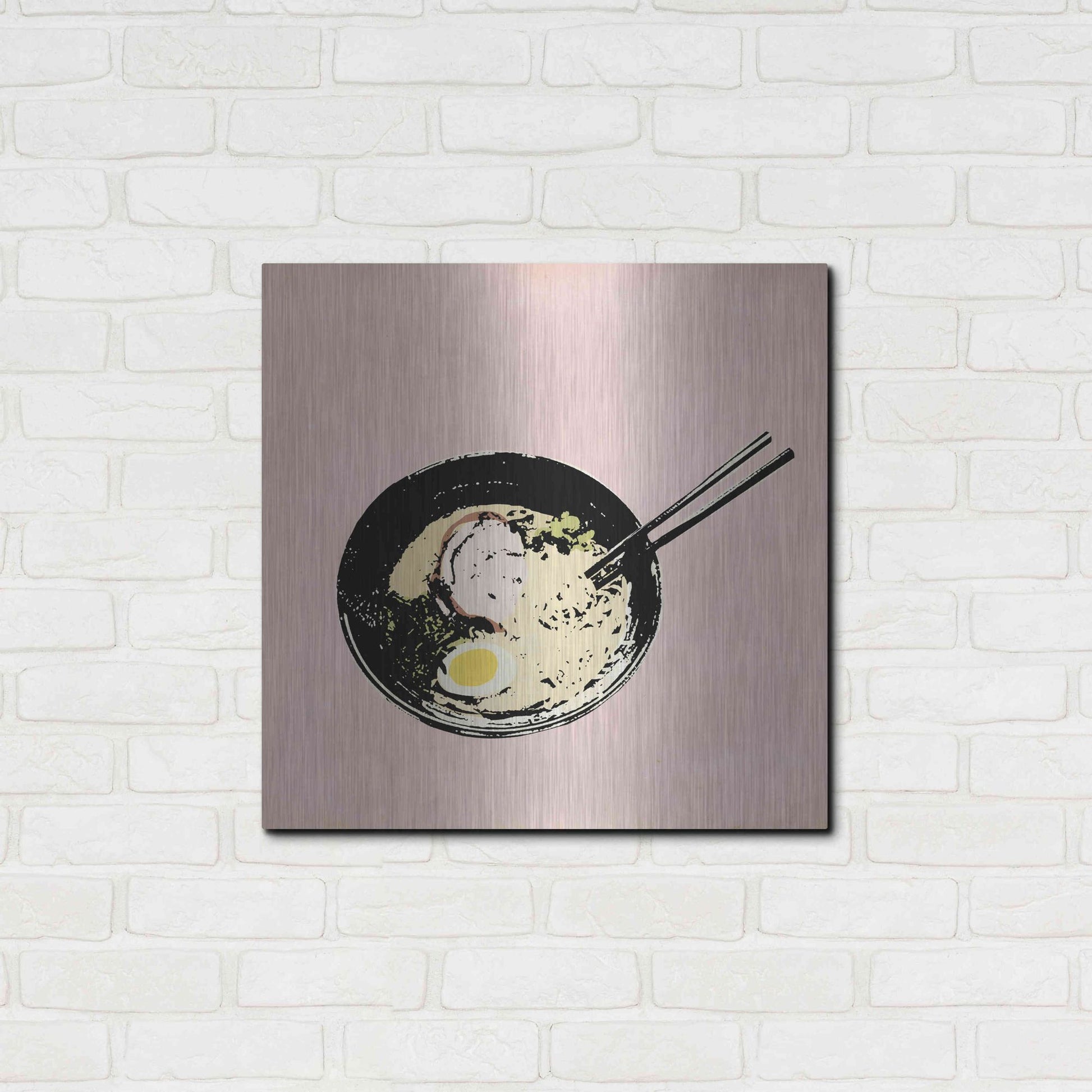 Luxe Metal Art 'Ramen Bar II' by Annie Warren, Metal Wall Art,24x24