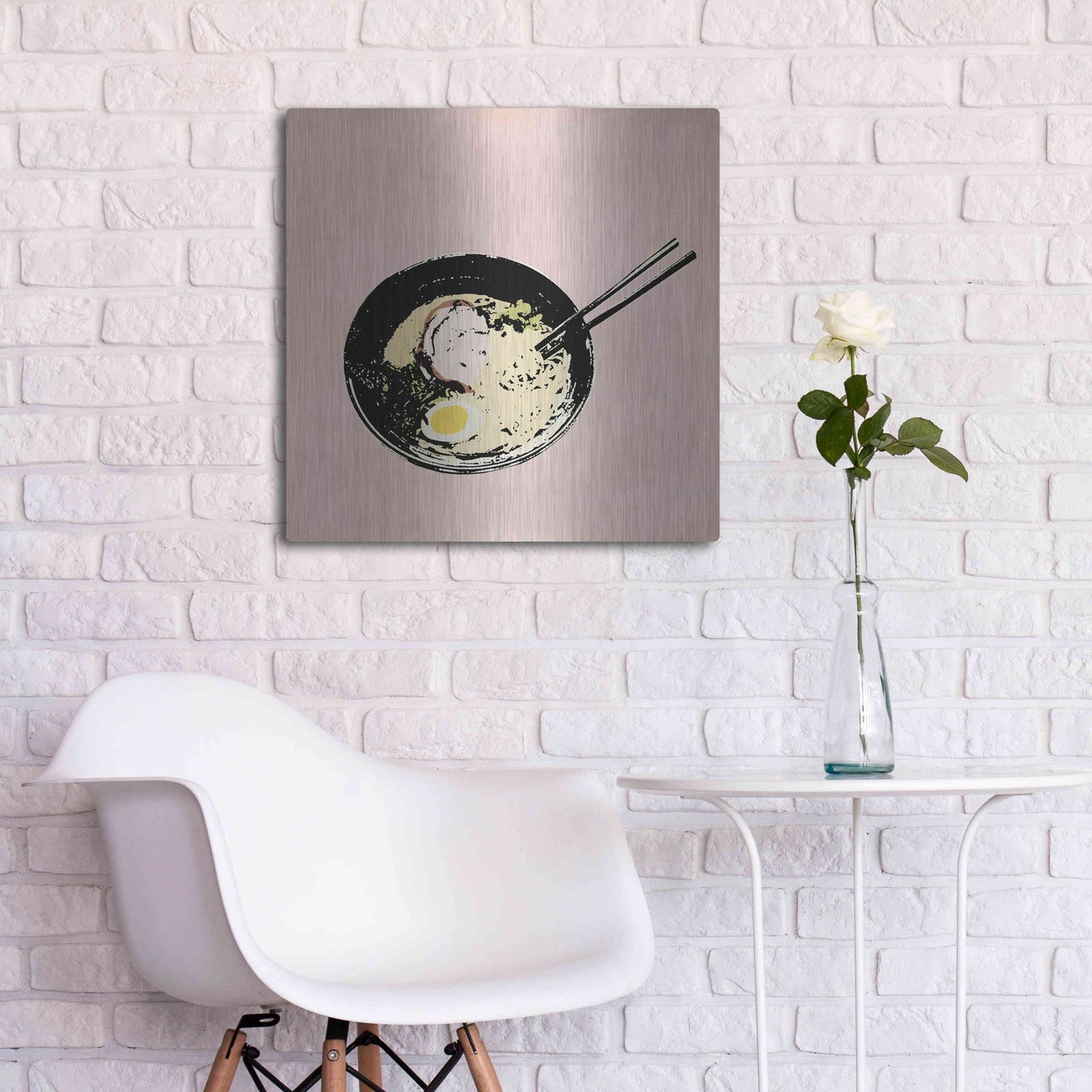 Luxe Metal Art 'Ramen Bar II' by Annie Warren, Metal Wall Art,24x24