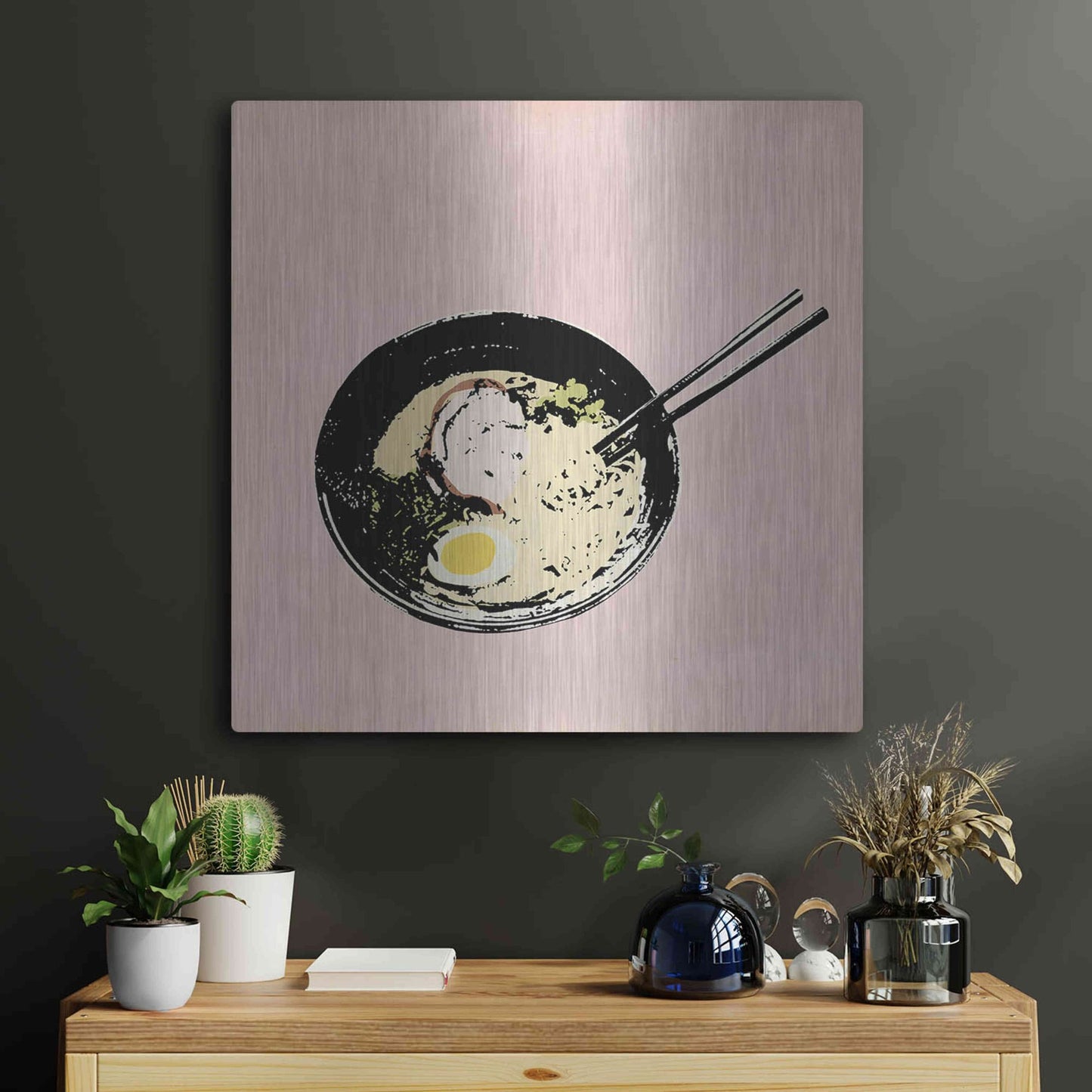 Luxe Metal Art 'Ramen Bar II' by Annie Warren, Metal Wall Art,24x24