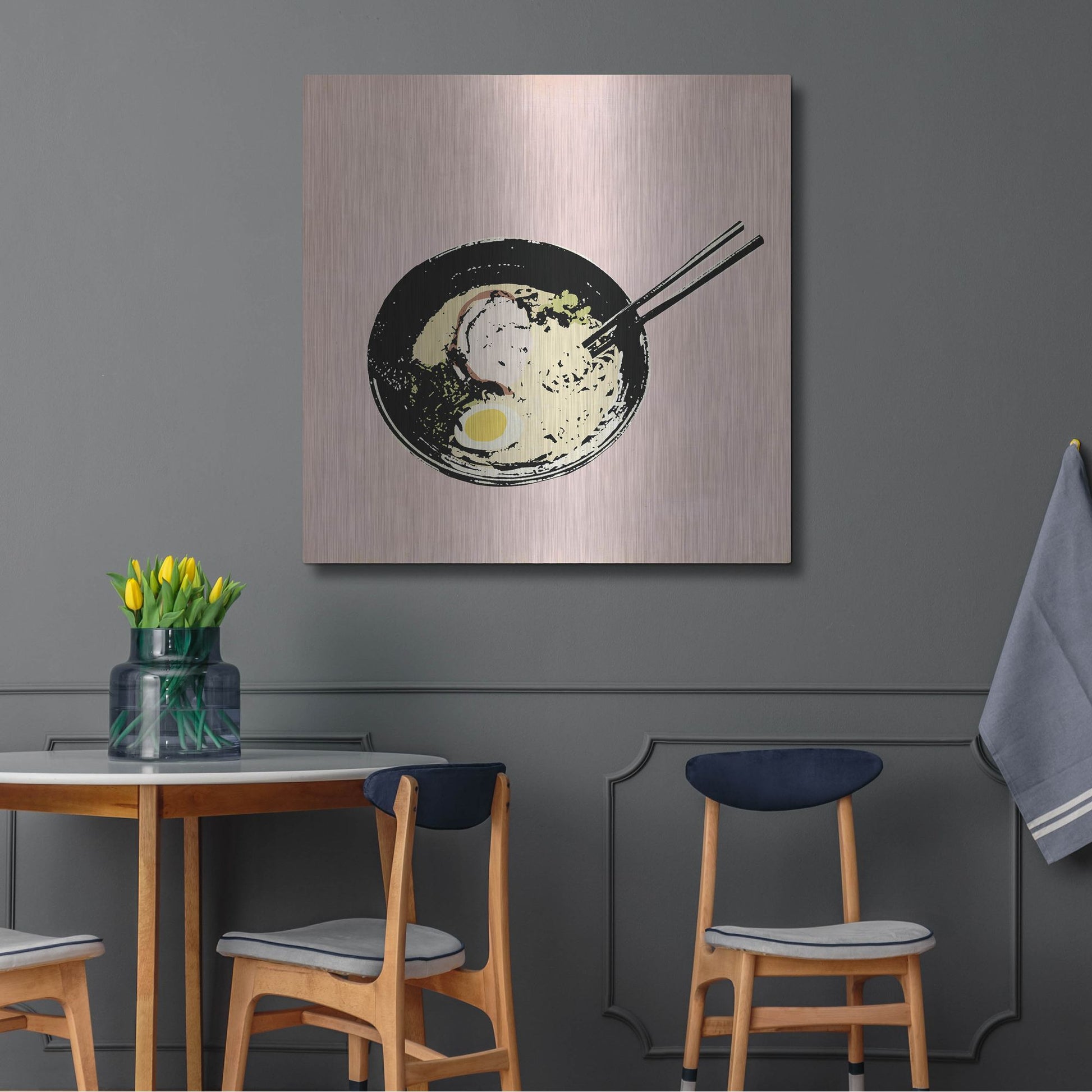 Luxe Metal Art 'Ramen Bar II' by Annie Warren, Metal Wall Art,36x36