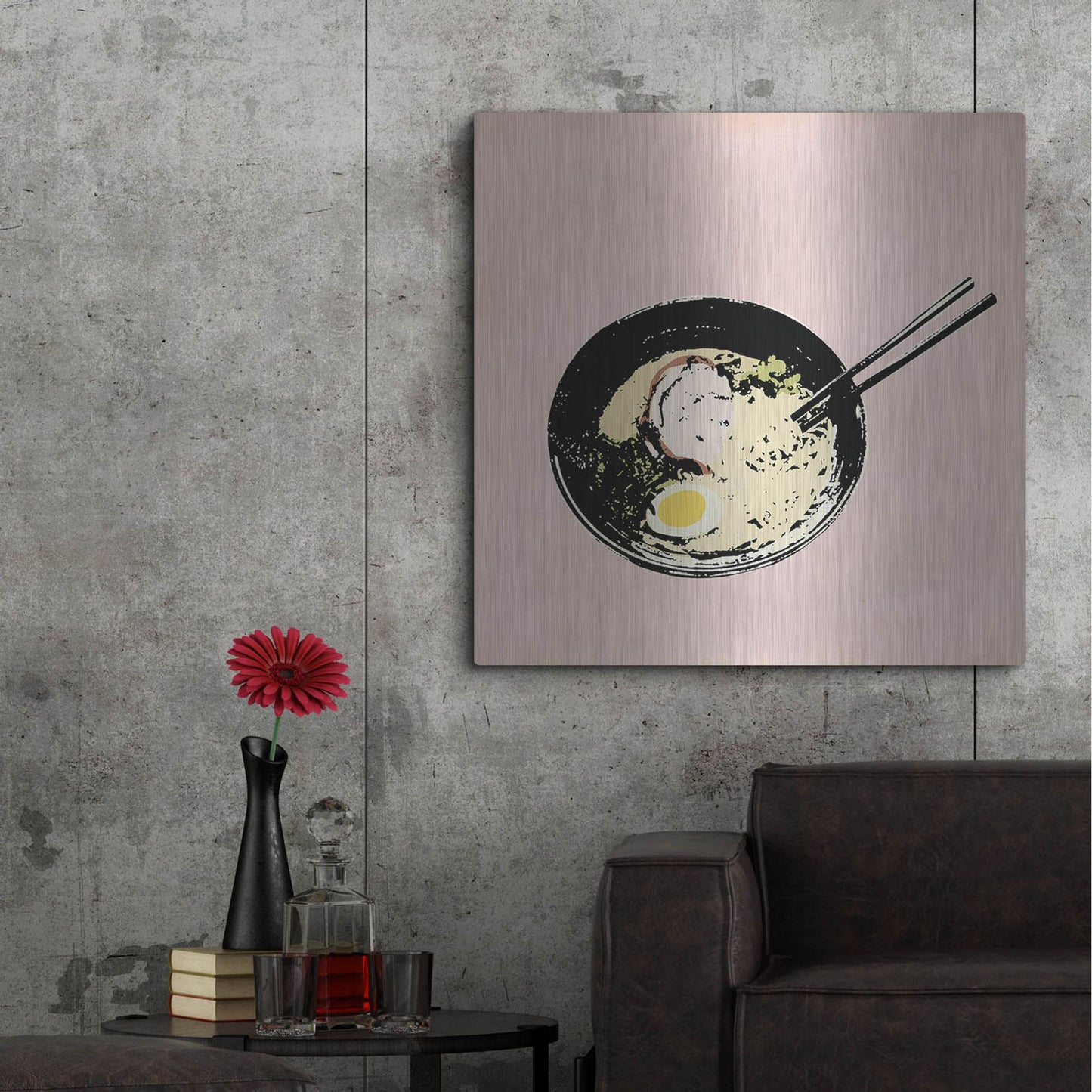 Luxe Metal Art 'Ramen Bar II' by Annie Warren, Metal Wall Art,36x36