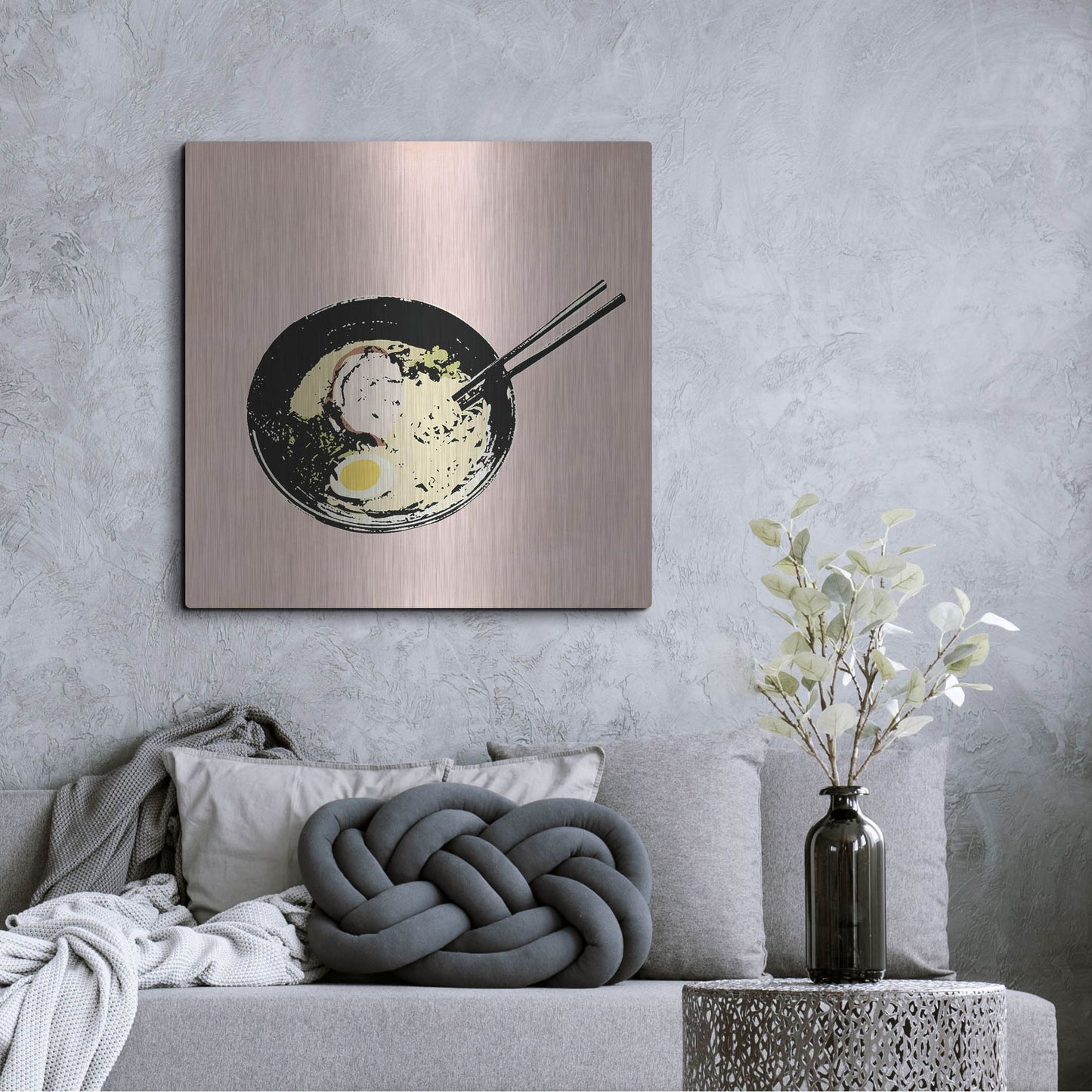 Luxe Metal Art 'Ramen Bar II' by Annie Warren, Metal Wall Art,36x36