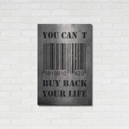Luxe Metal Art 'You Can't Buy Back Your Life' by Nicklas Gustafsson, Metal Wall Art,24x36