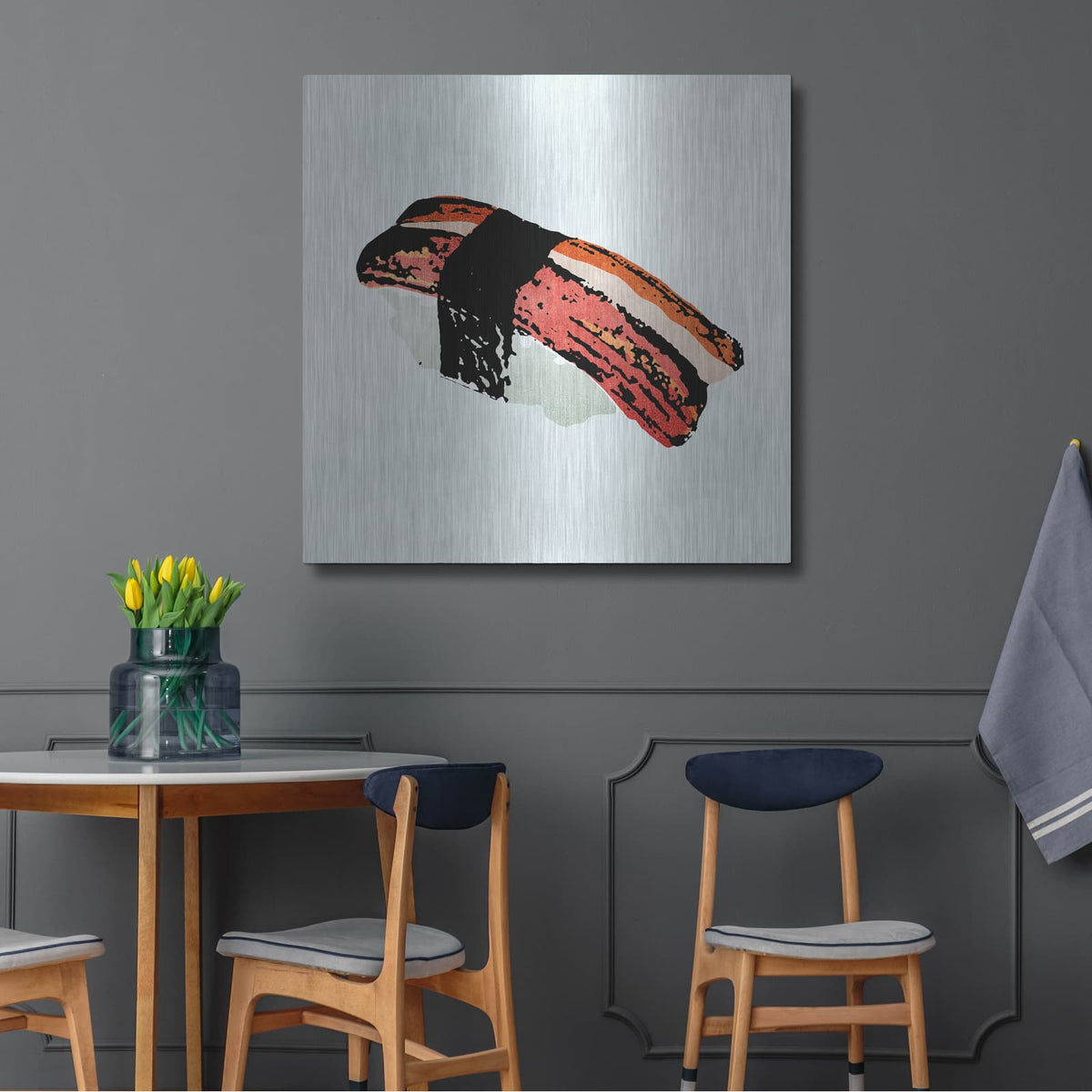 'Sushi Style II' by Annie Warren – Metal Wall Art, 36x36 room view
