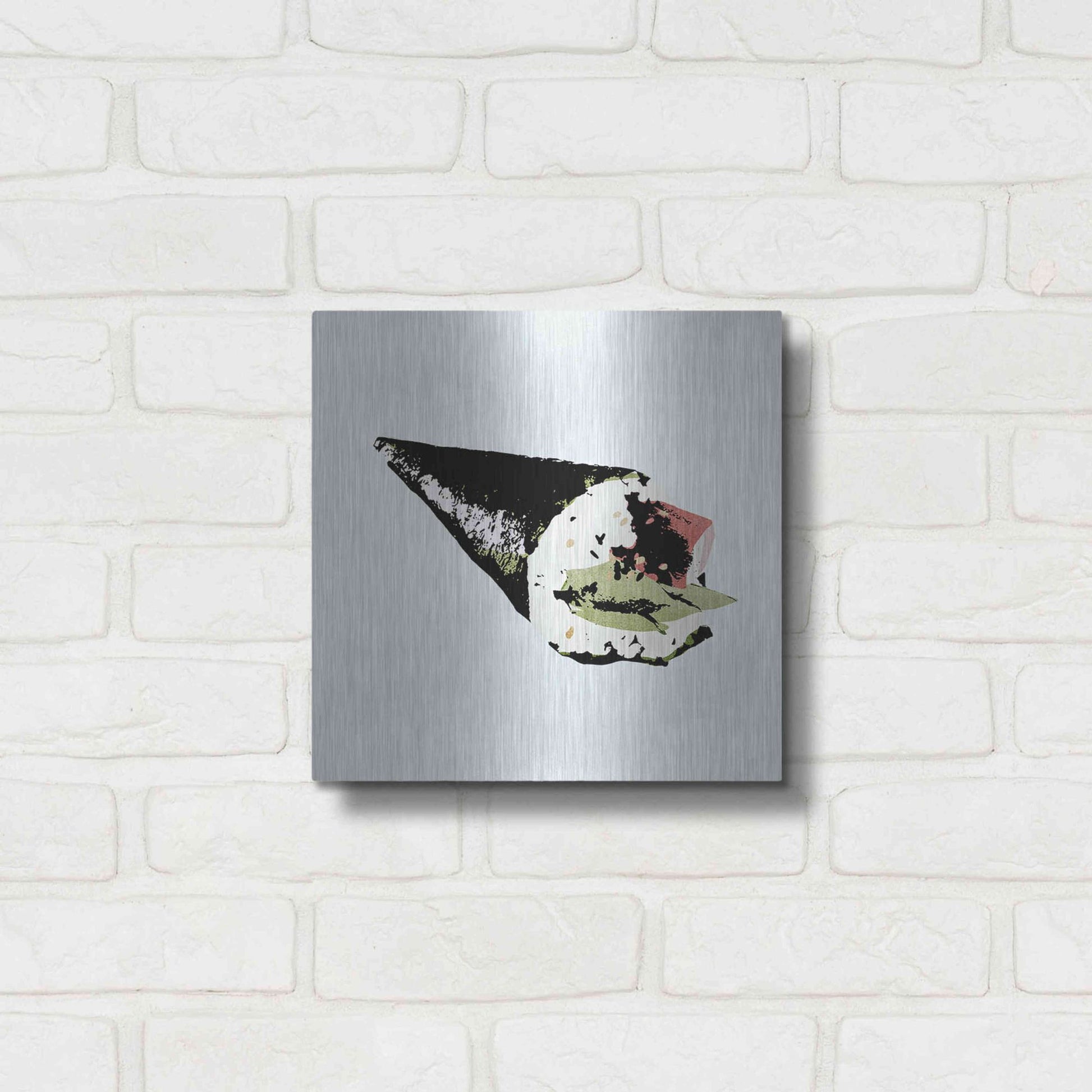 Luxe Metal Art 'Sushi Style V' by Annie Warren, Metal Wall Art,12x12