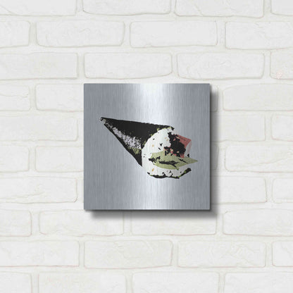 Luxe Metal Art 'Sushi Style V' by Annie Warren, Metal Wall Art,12x12