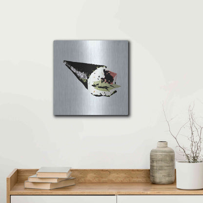 Luxe Metal Art 'Sushi Style V' by Annie Warren, Metal Wall Art,12x12