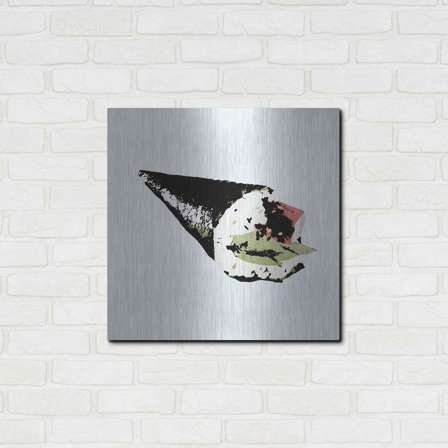 Luxe Metal Art 'Sushi Style V' by Annie Warren, Metal Wall Art,24x24