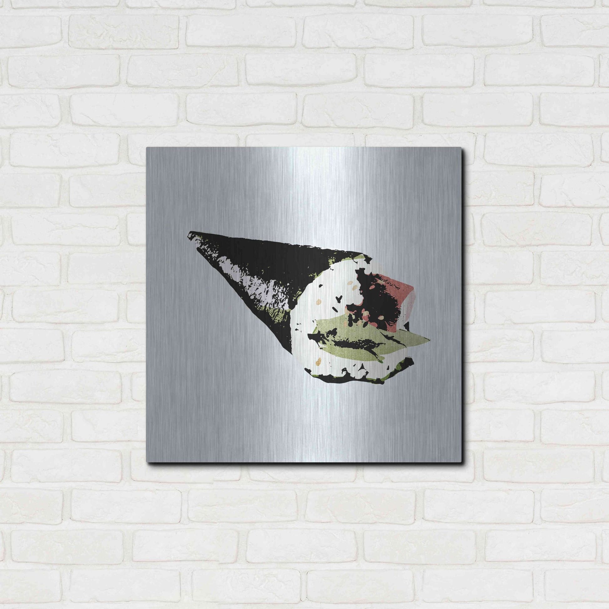 Luxe Metal Art 'Sushi Style V' by Annie Warren, Metal Wall Art,24x24
