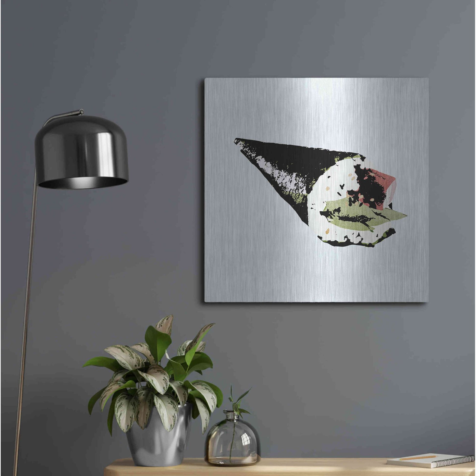 Luxe Metal Art 'Sushi Style V' by Annie Warren, Metal Wall Art,24x24