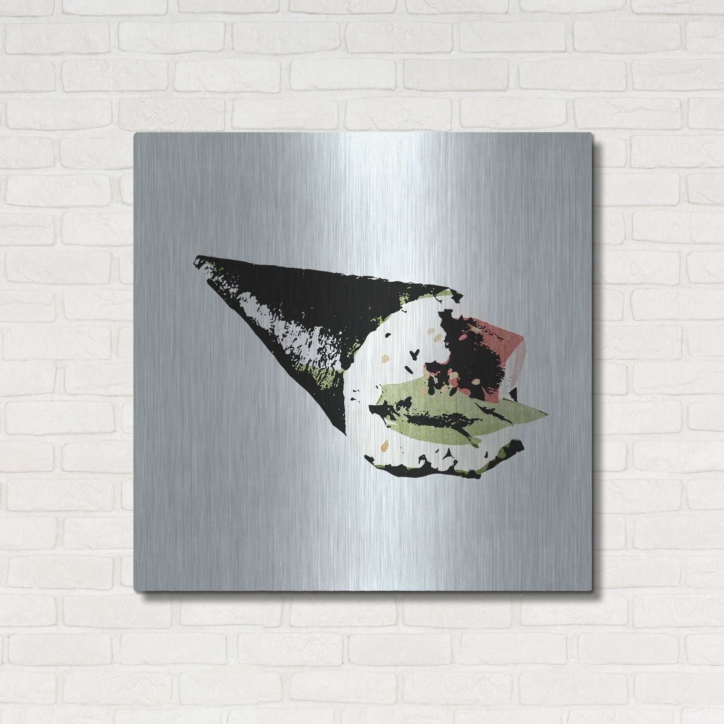 Luxe Metal Art 'Sushi Style V' by Annie Warren, Metal Wall Art,36x36