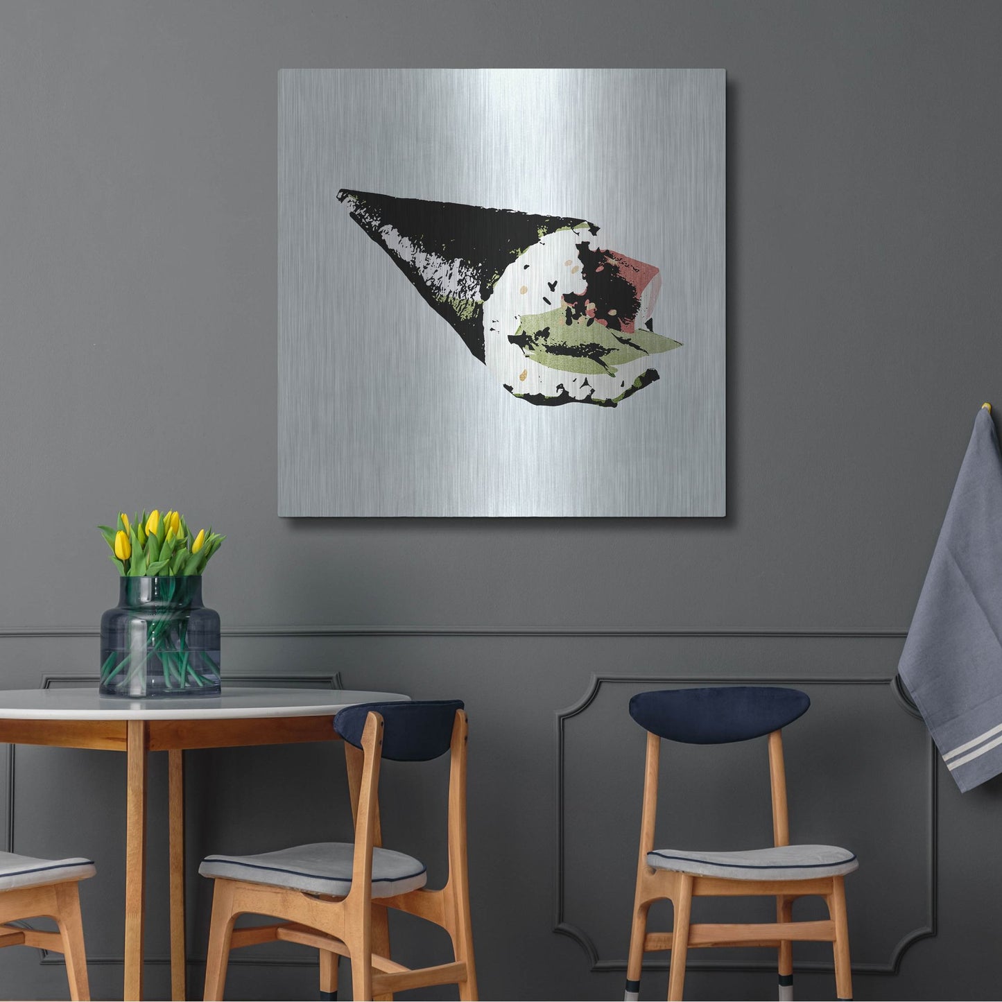 Luxe Metal Art 'Sushi Style V' by Annie Warren, Metal Wall Art,36x36