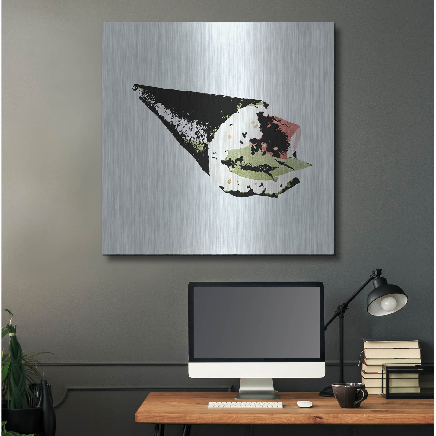 Luxe Metal Art 'Sushi Style V' by Annie Warren, Metal Wall Art,36x36