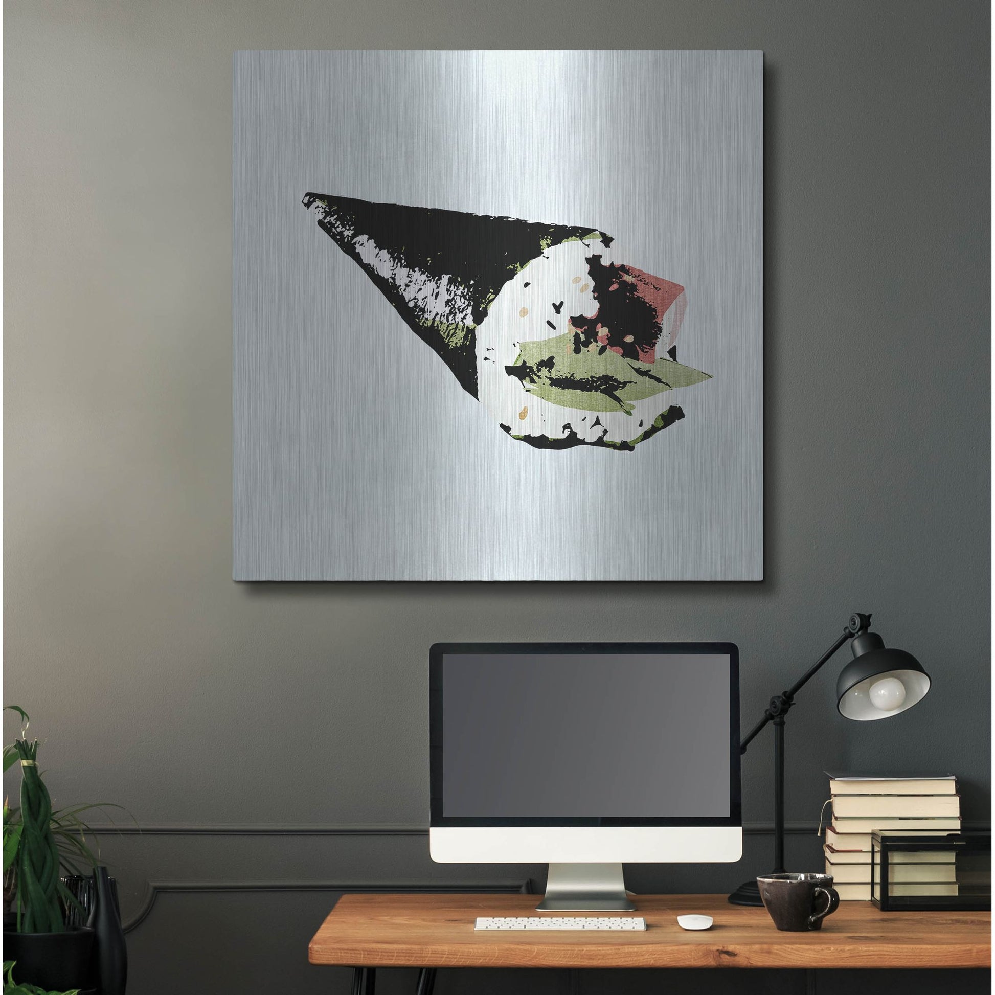 Luxe Metal Art 'Sushi Style V' by Annie Warren, Metal Wall Art,36x36