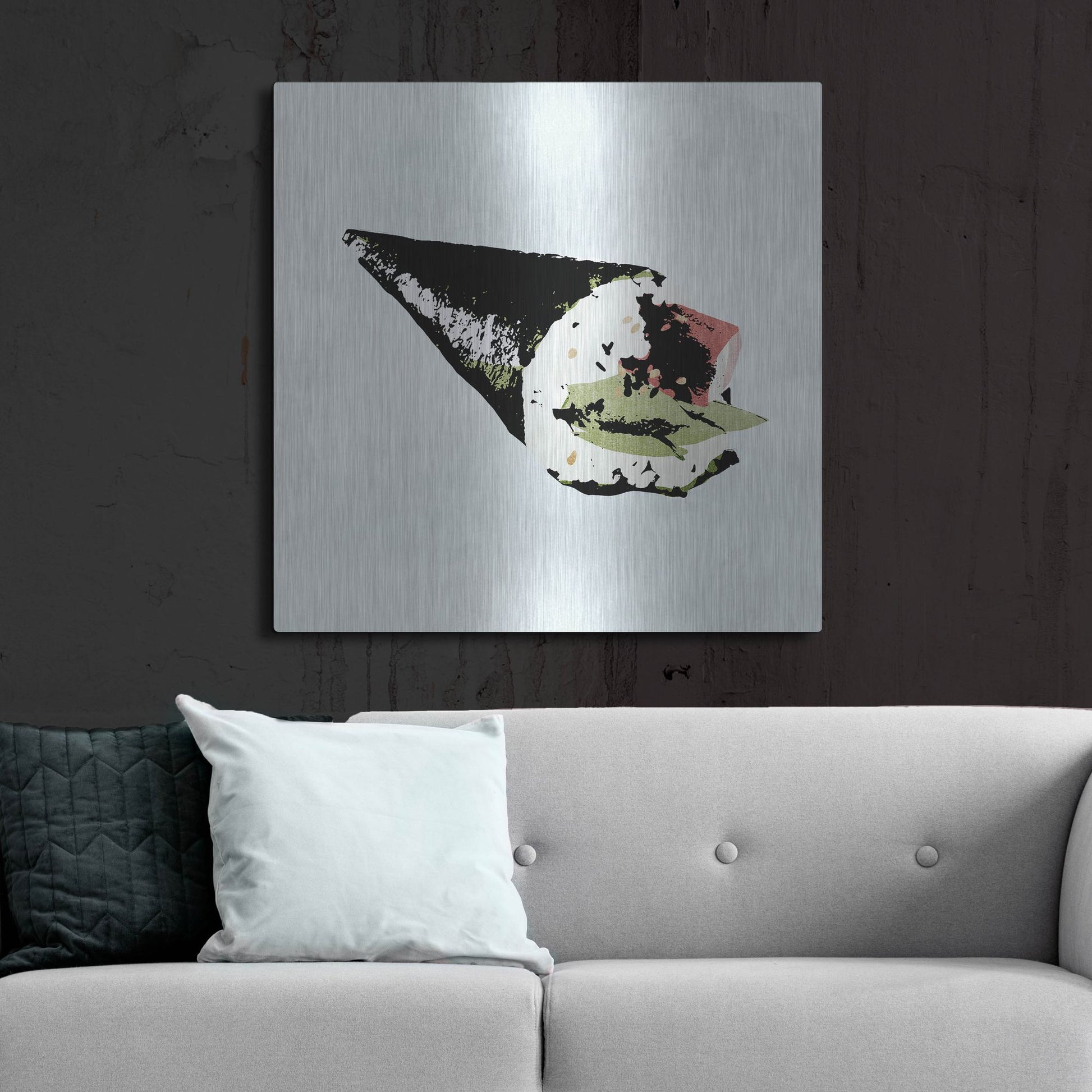 Luxe Metal Art 'Sushi Style V' by Annie Warren, Metal Wall Art,36x36