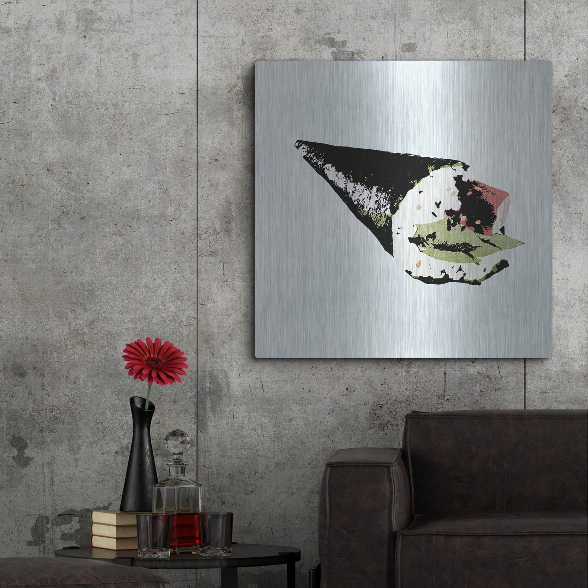 Luxe Metal Art 'Sushi Style V' by Annie Warren, Metal Wall Art,36x36