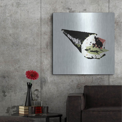 Luxe Metal Art 'Sushi Style V' by Annie Warren, Metal Wall Art,36x36