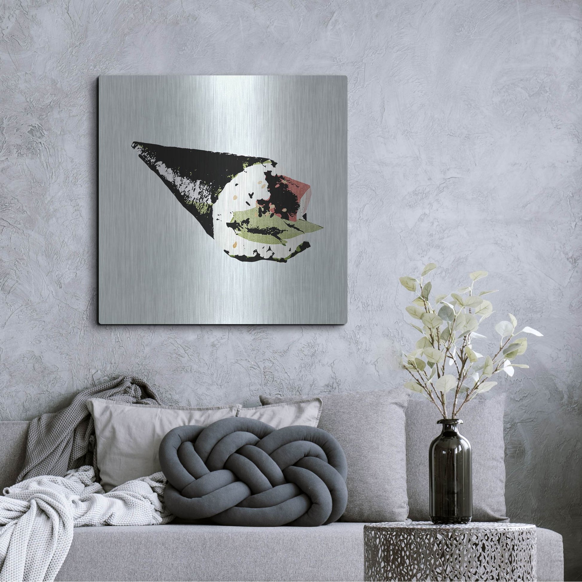 Luxe Metal Art 'Sushi Style V' by Annie Warren, Metal Wall Art,36x36