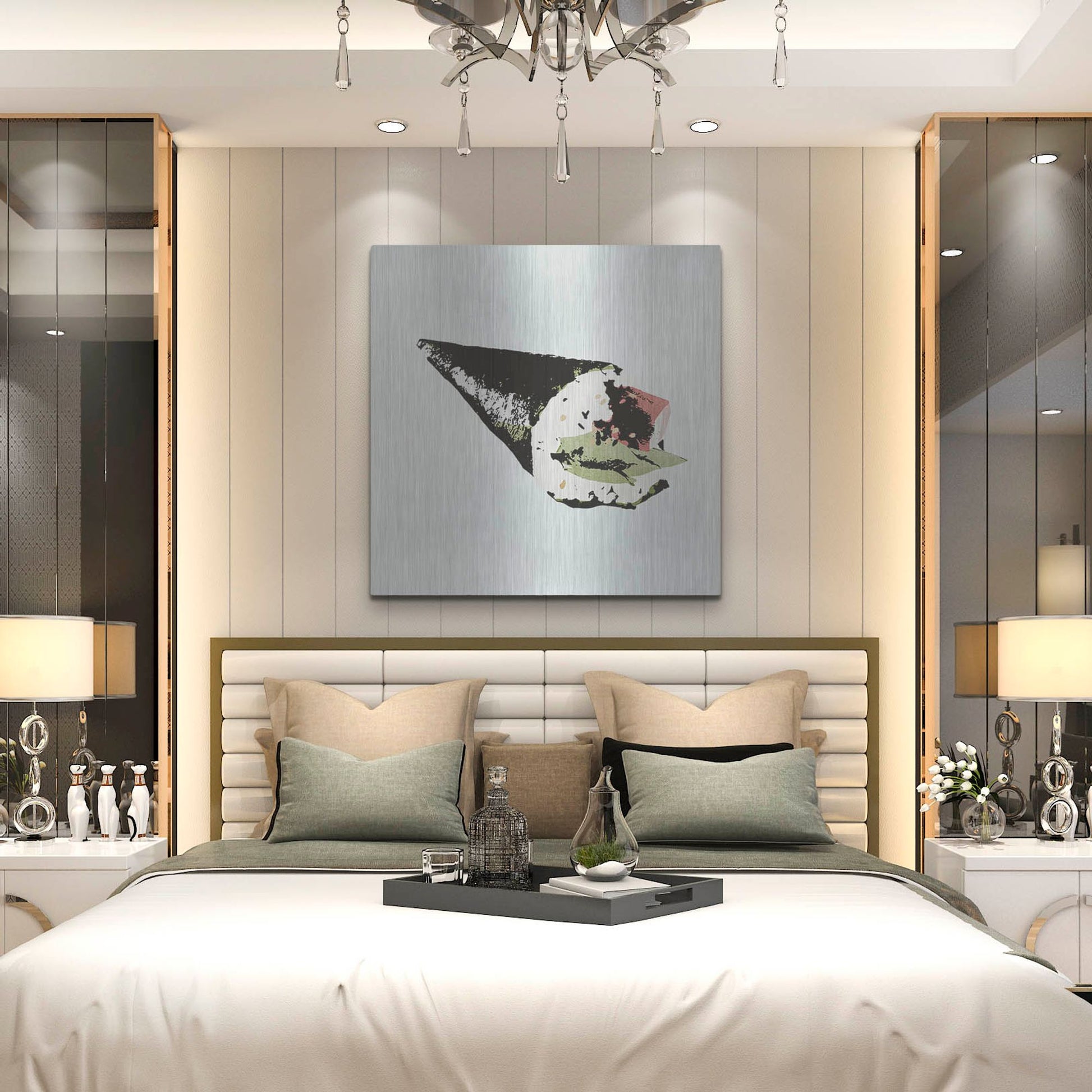 Luxe Metal Art 'Sushi Style V' by Annie Warren, Metal Wall Art,36x36