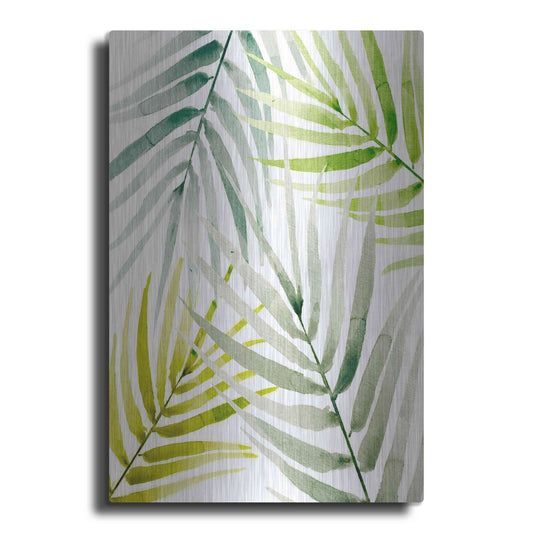 Luxe Metal Art 'Shady Palm I' by Annie Warren, Metal Wall Art