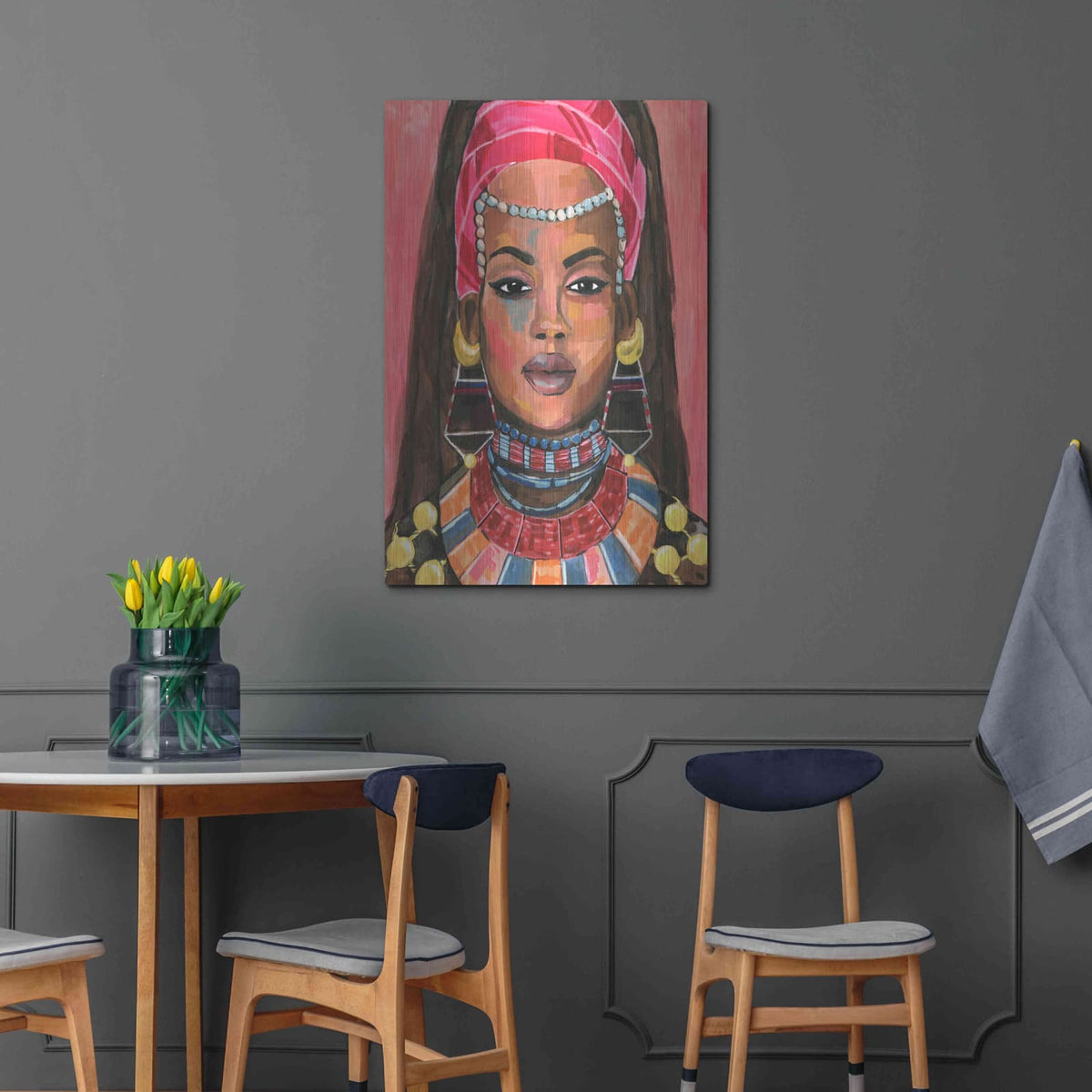 'Ornament Empress II' by Annie Warren – Metal Wall Art, 24x36 room view