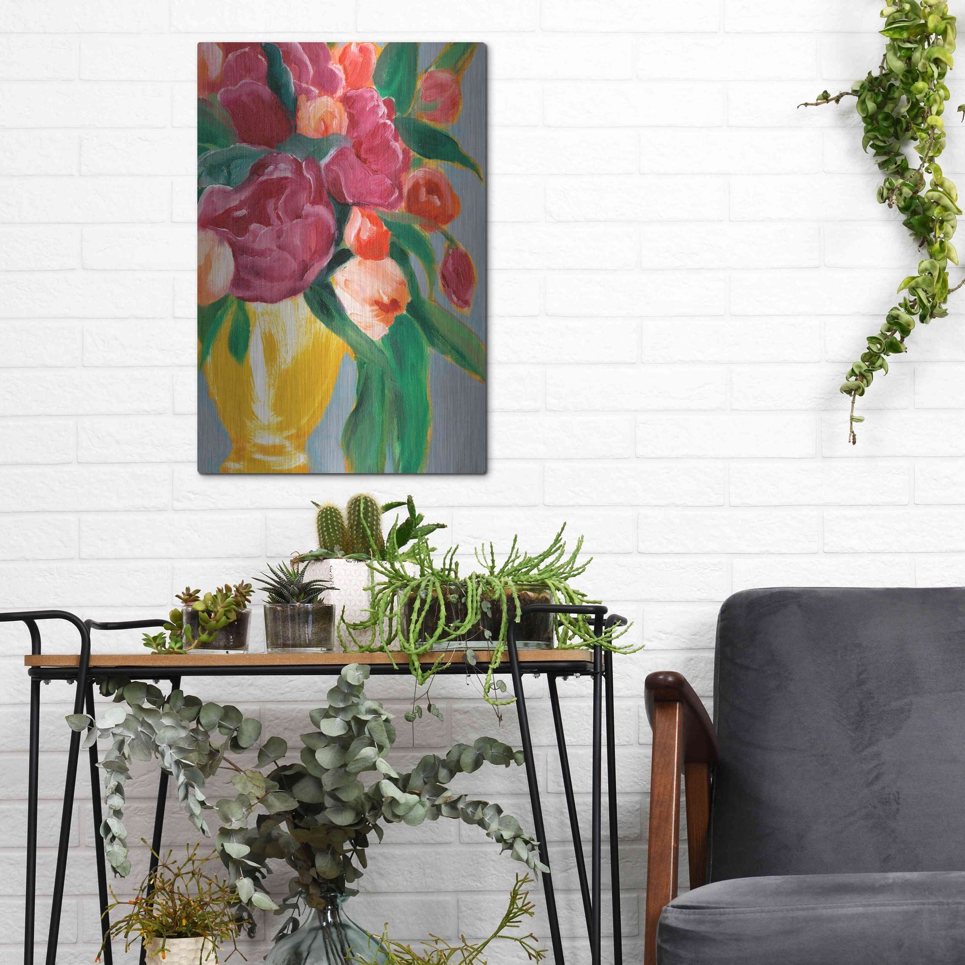 Luxe Metal Art 'Plush Harvest II' by Annie Warren, Metal Wall Art,12x16