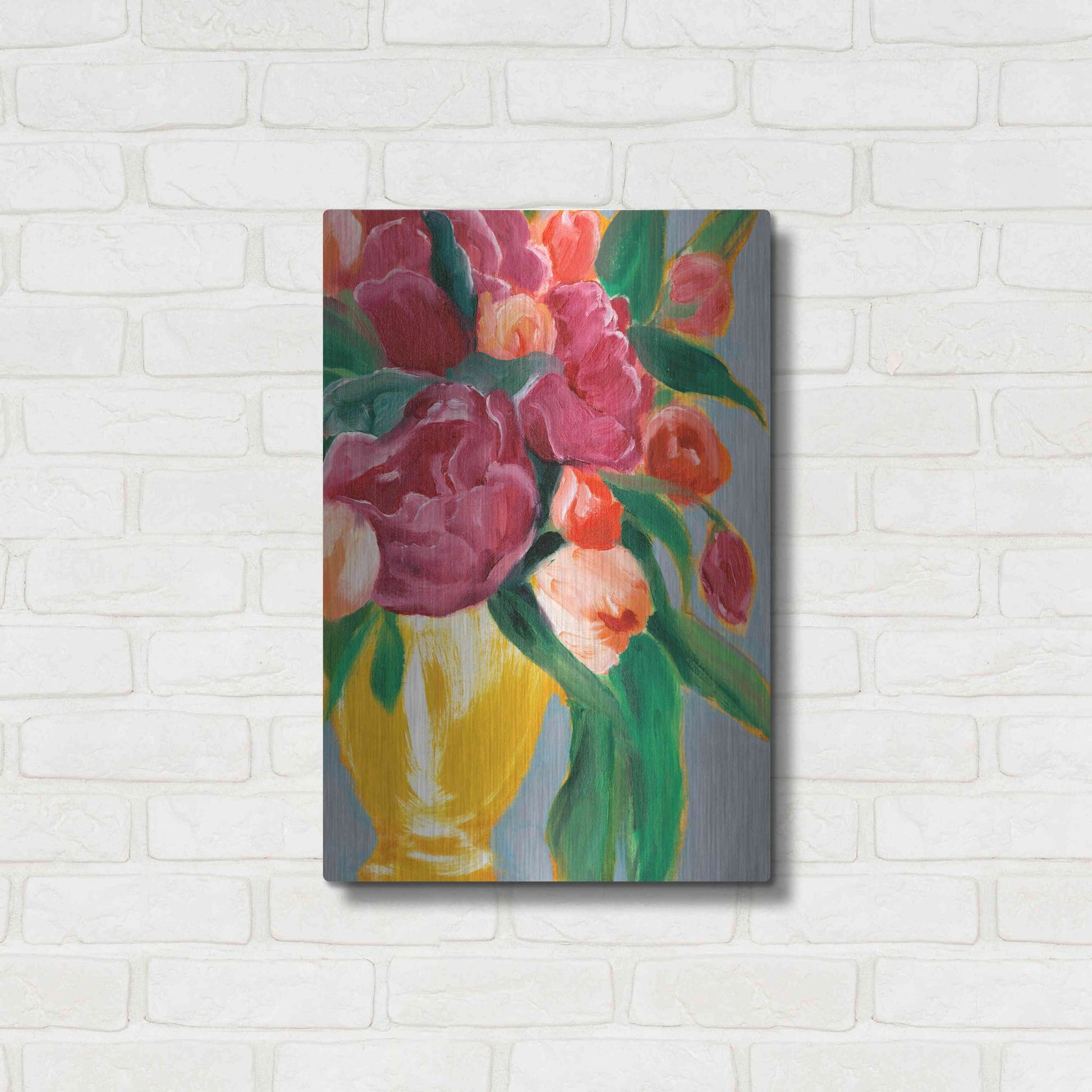 Luxe Metal Art 'Plush Harvest II' by Annie Warren, Metal Wall Art,16x24