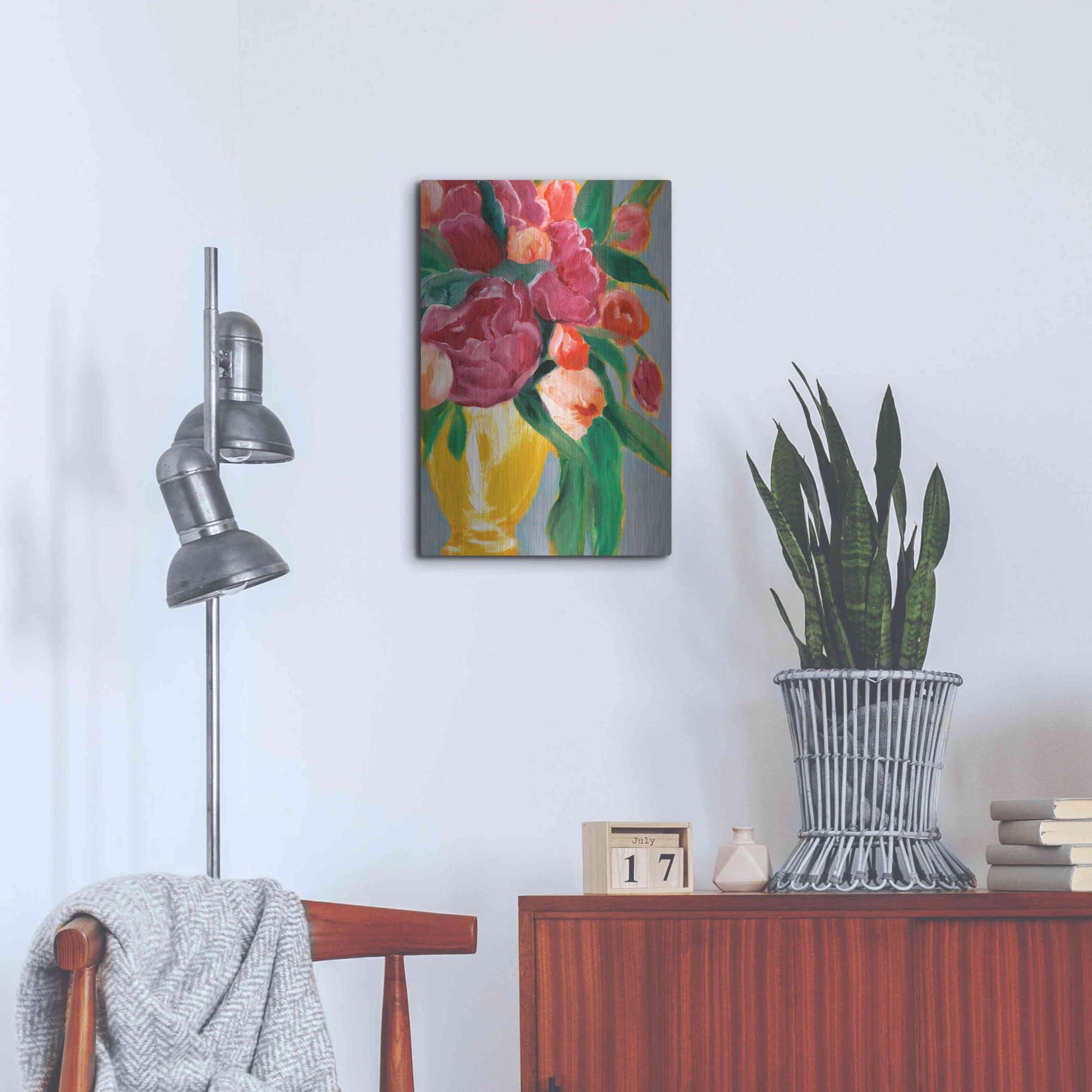 Luxe Metal Art 'Plush Harvest II' by Annie Warren, Metal Wall Art,16x24