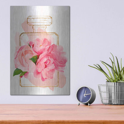 Luxe Metal Art 'Perfume Bloom II' by Annie Warren, Metal Wall Art,12x16