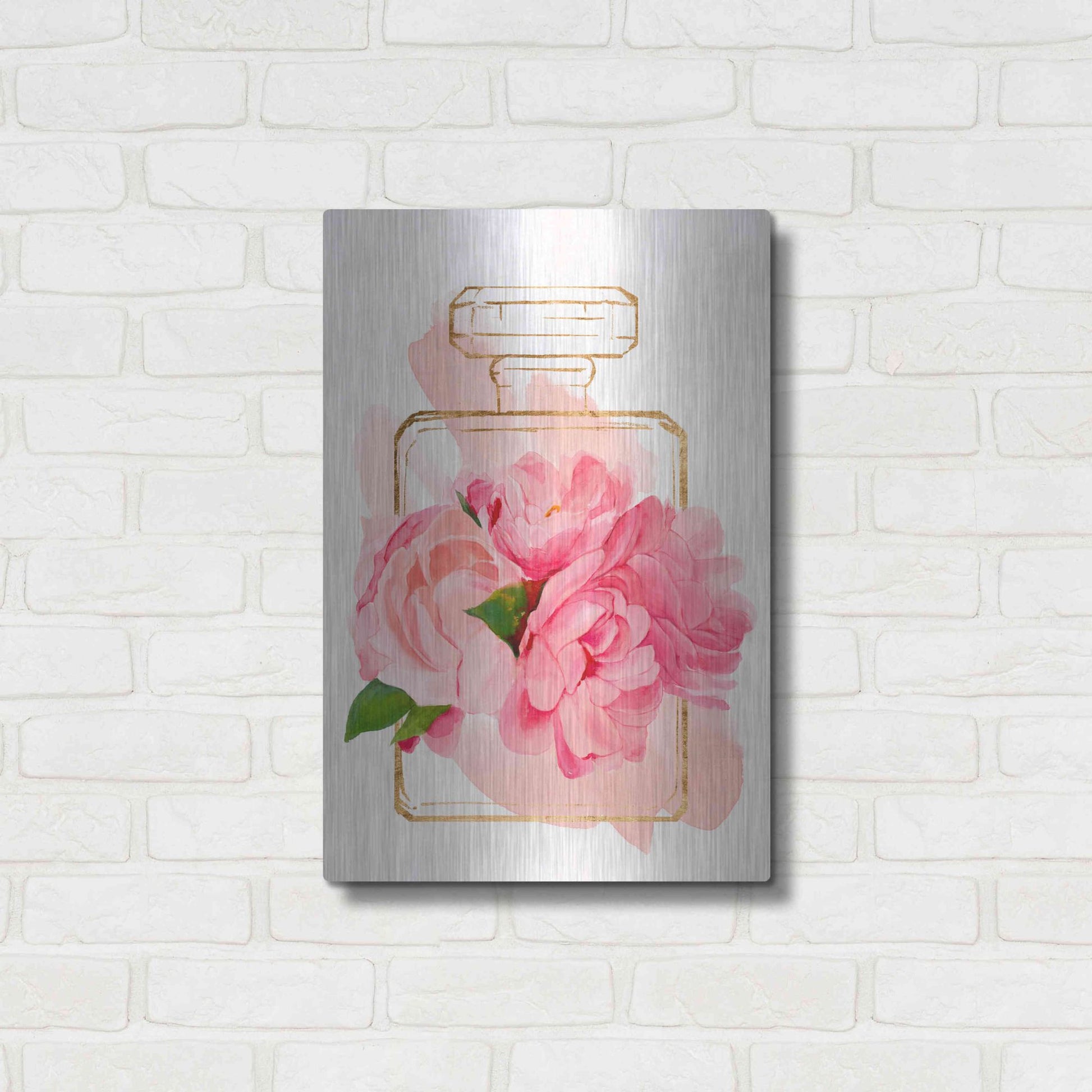 Luxe Metal Art 'Perfume Bloom II' by Annie Warren, Metal Wall Art,16x24