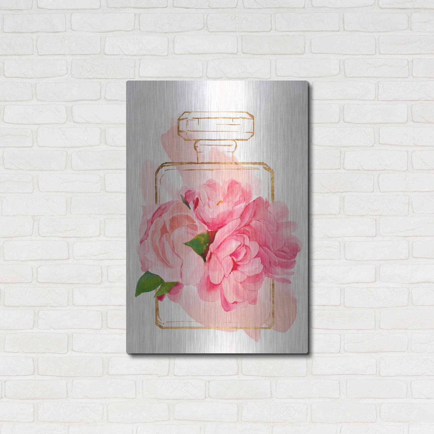 Luxe Metal Art 'Perfume Bloom II' by Annie Warren, Metal Wall Art,24x36