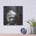 'Urban Buddha IV' by Linda Woods – Metal Wall Art, 12x12 room view