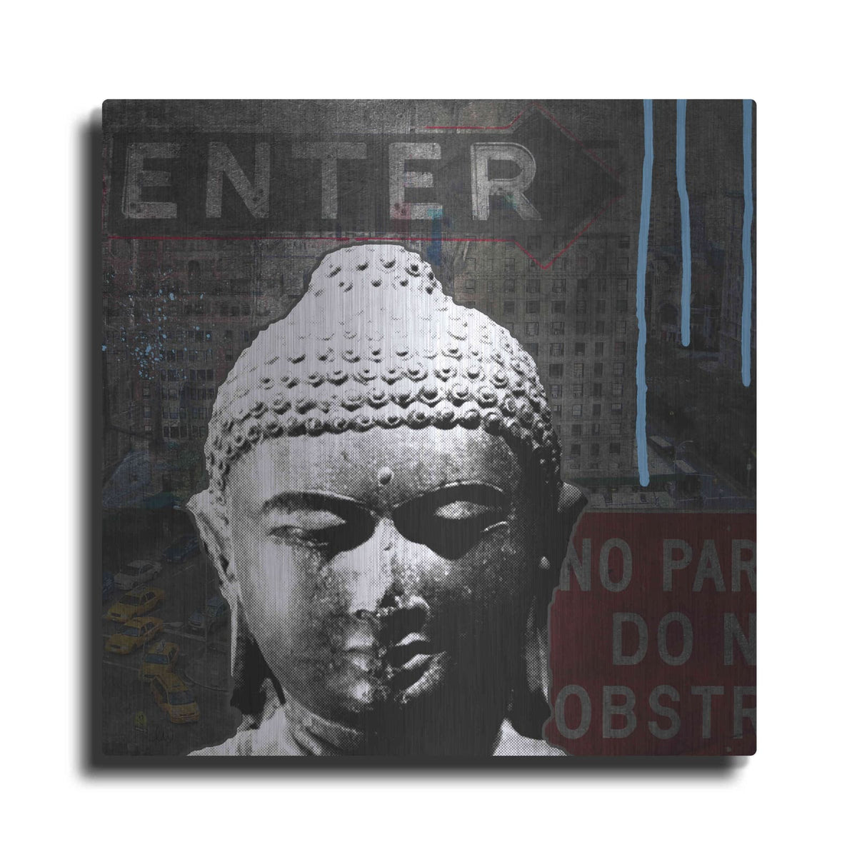 'Urban Buddha IV' by Linda Woods – Metal Wall Art