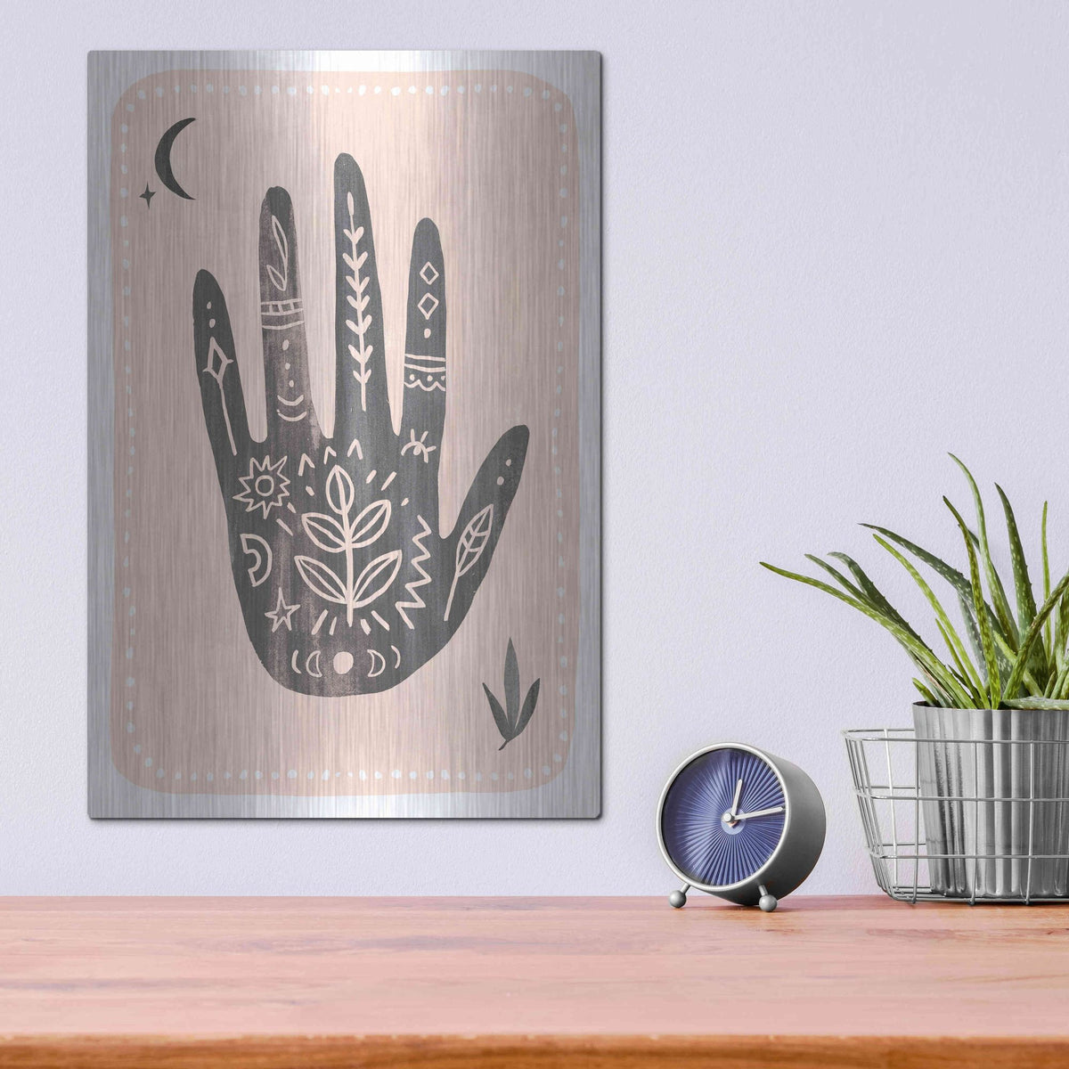 Luxe Metal Art 'Oracle Reading I' by Annie Warren, Metal Wall Art,12x16