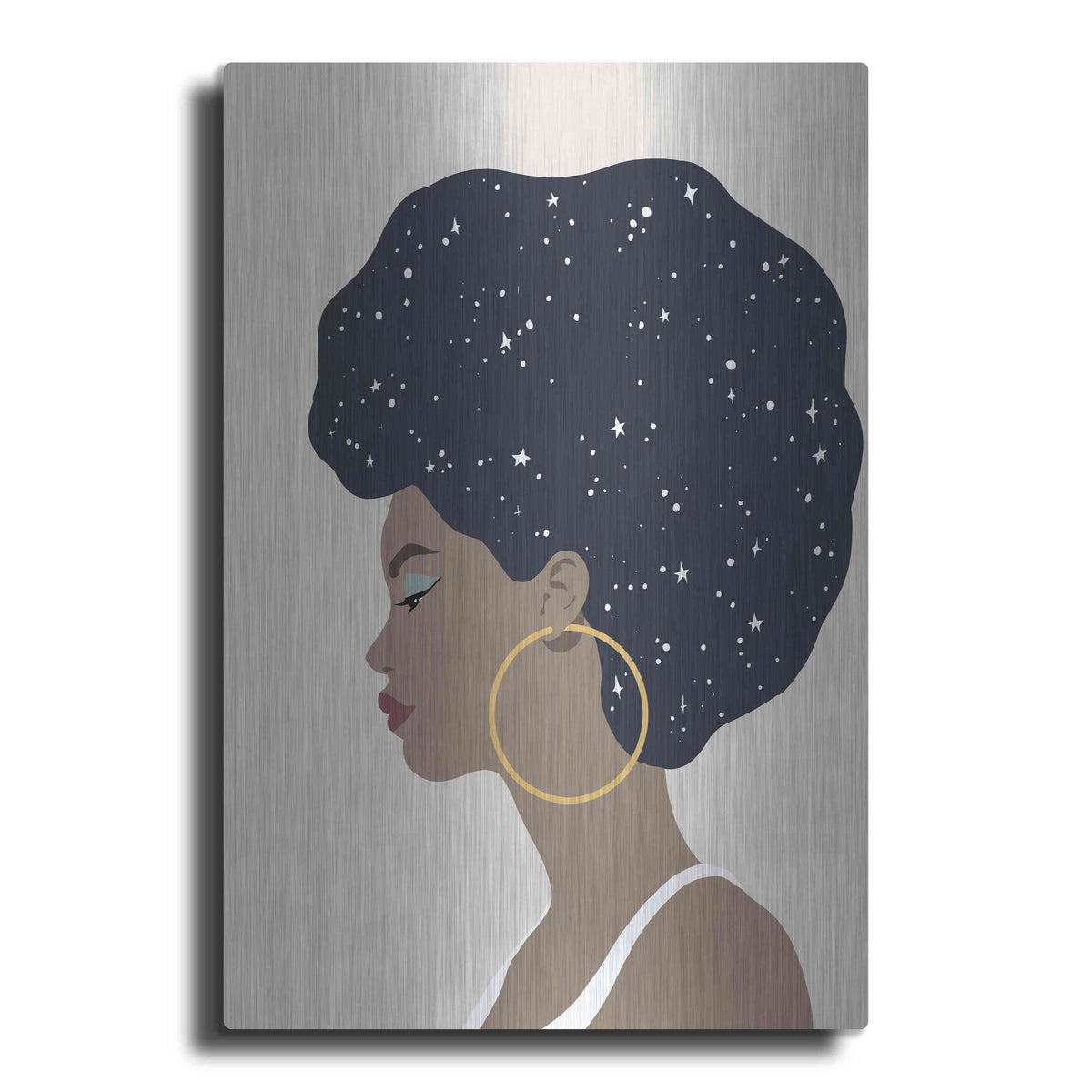 Luxe Metal Art 'Heavenly Hair I' by Annie Warren, Metal Wall Art
