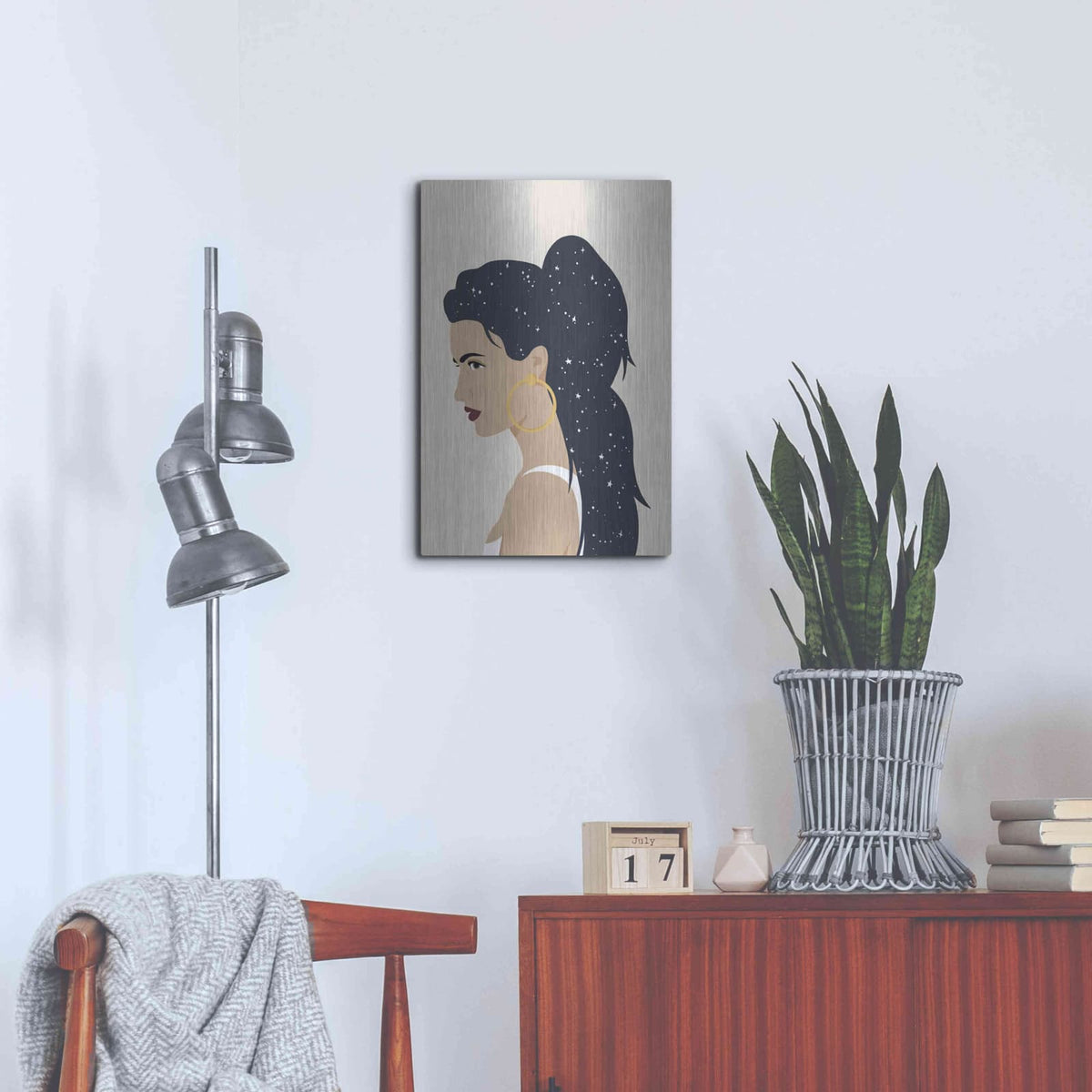 'Heavenly Hair III' by Annie Warren – Metal Wall Art, 16x24 room view