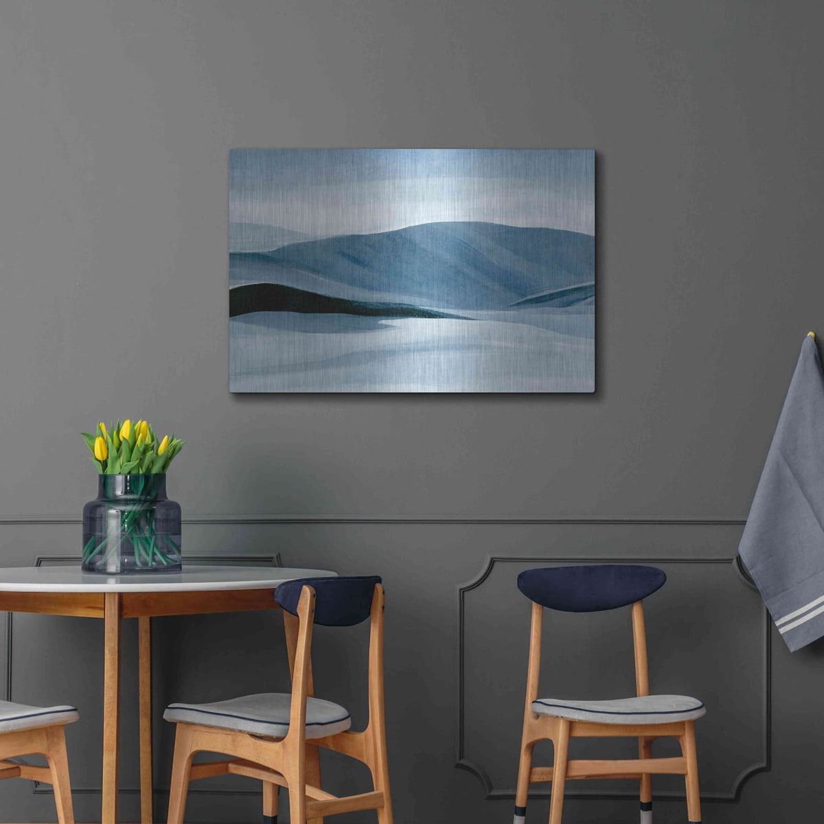 'Indigo Range I' by Annie Warren – Metal Wall Art, 36x24 room view
