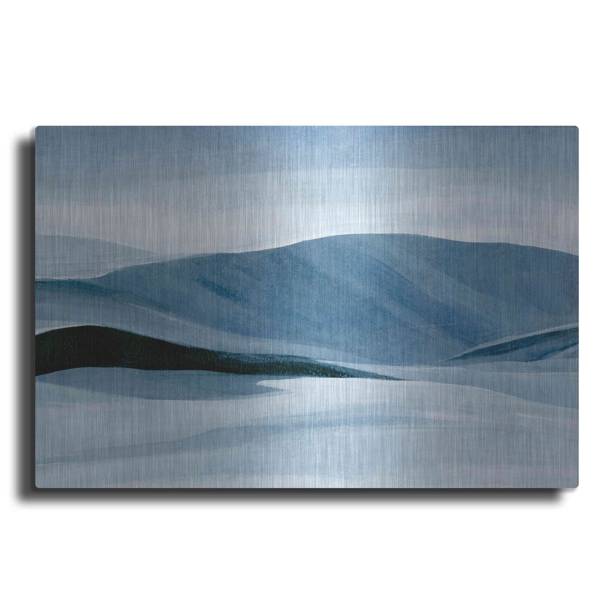 Luxe Metal Art 'Indigo Range I' by Annie Warren, Metal Wall Art