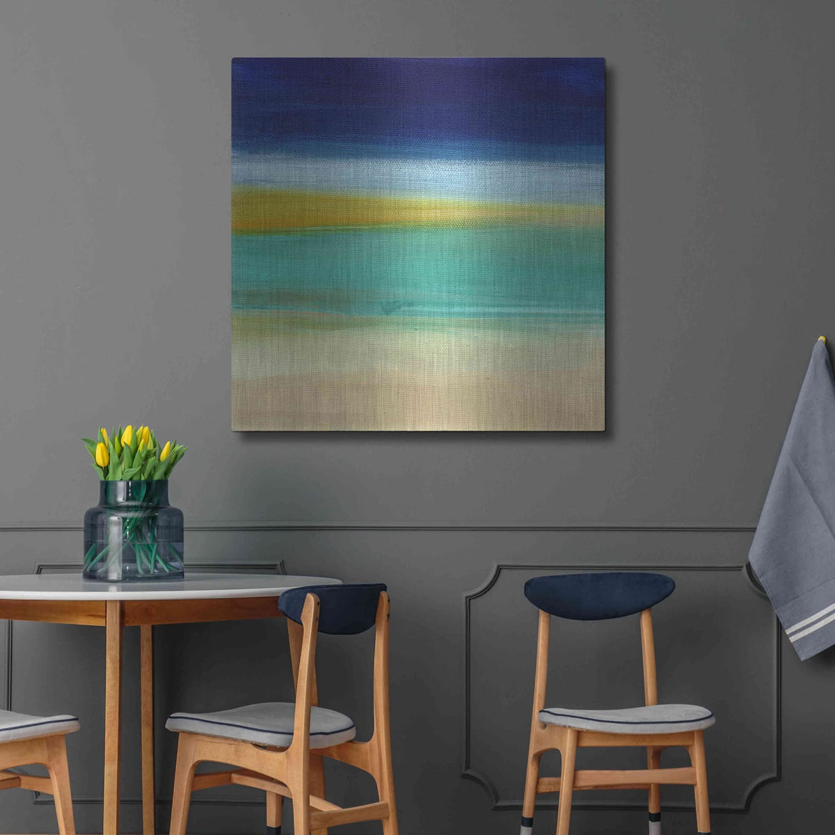 'Beach II' by Linda Woods – Metal Wall Art, 36x36 room view