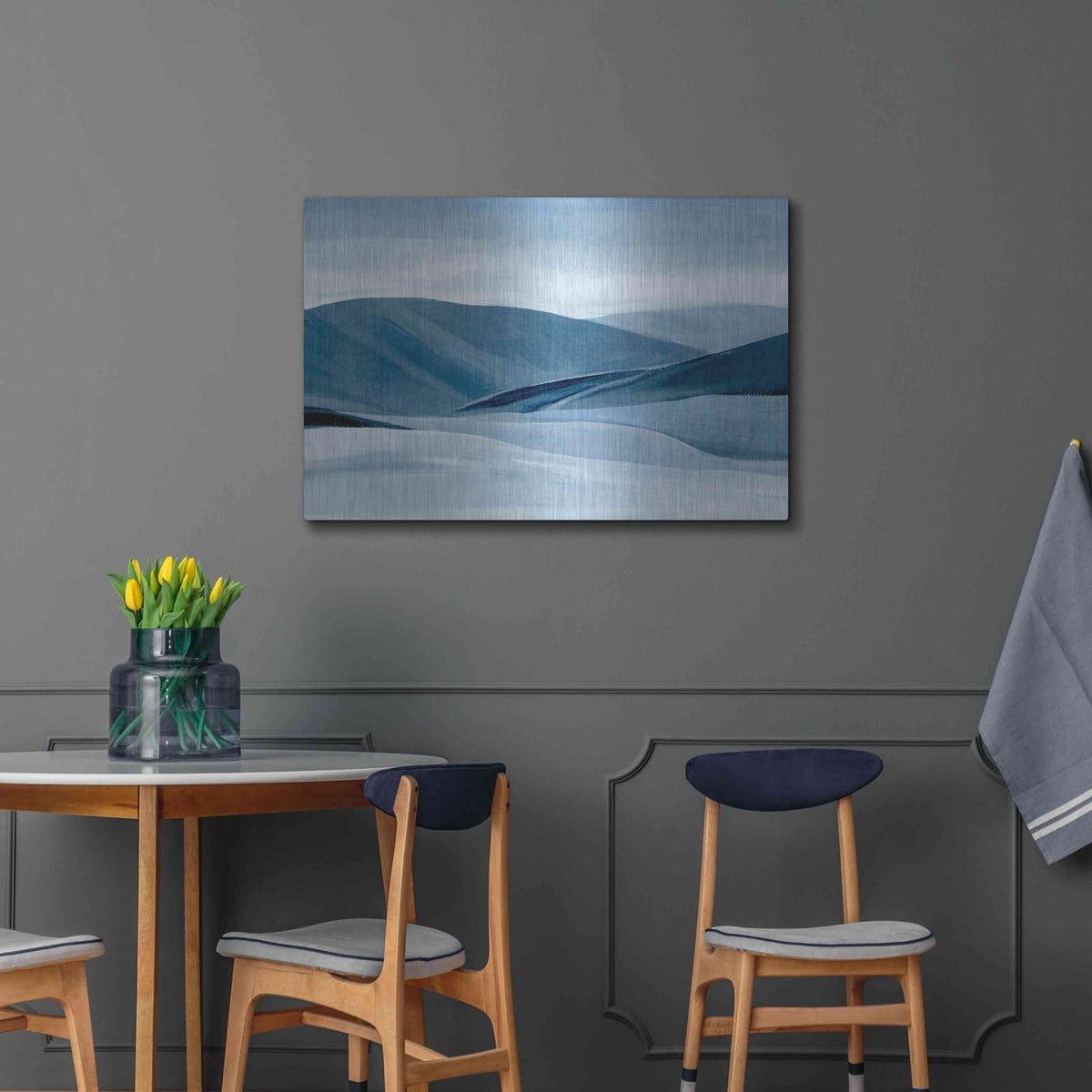 'Indigo Range II' by Annie Warren – Metal Wall Art, 36x24 room view